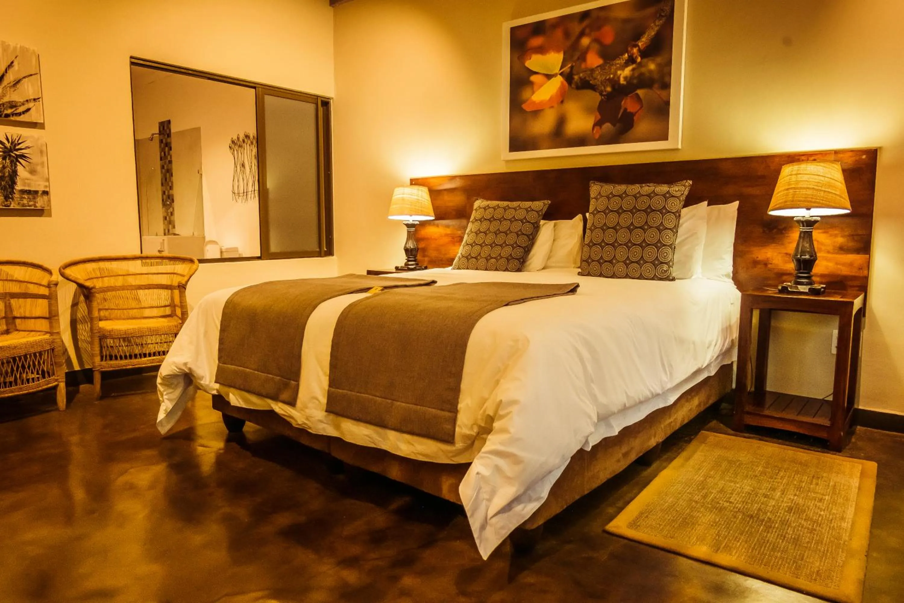 Bed in Bushveld Terrace Safari Hotel, Lodge & Spa