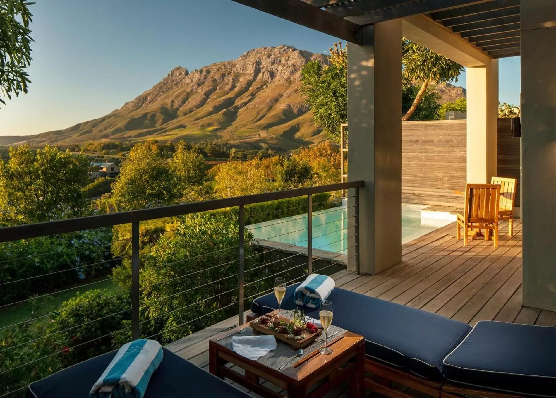 Patio in Delaire Graff Lodges and Spa