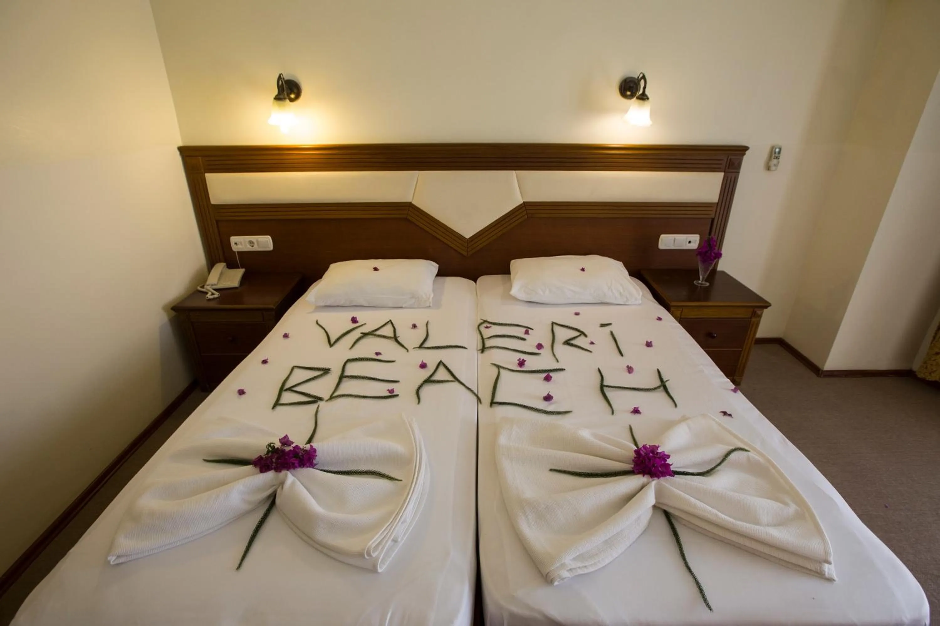 Bed in Valeri Beach Hotel