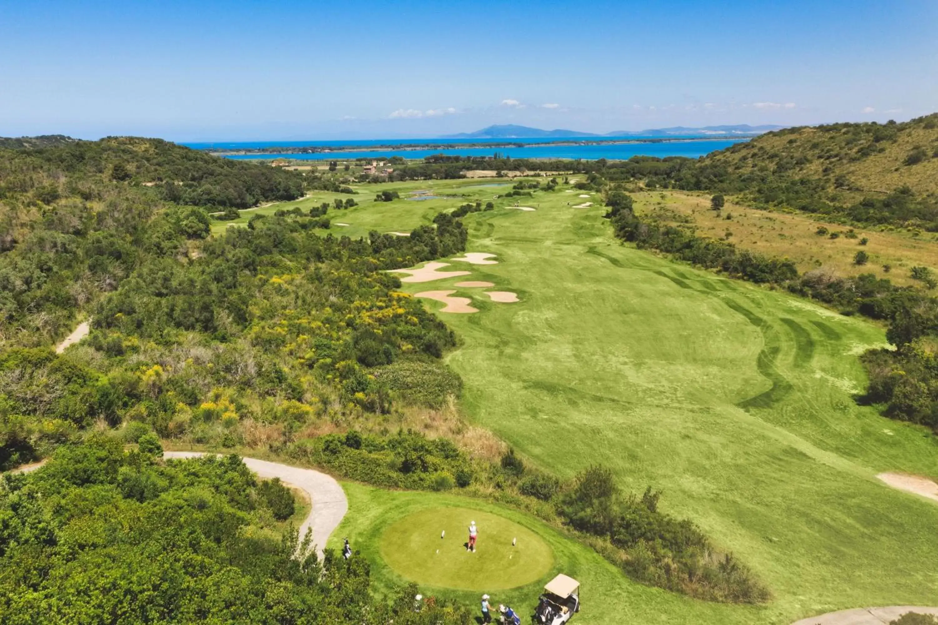 Golfcourse, Bird's-eye View in Argentario Golf & Wellness Resort