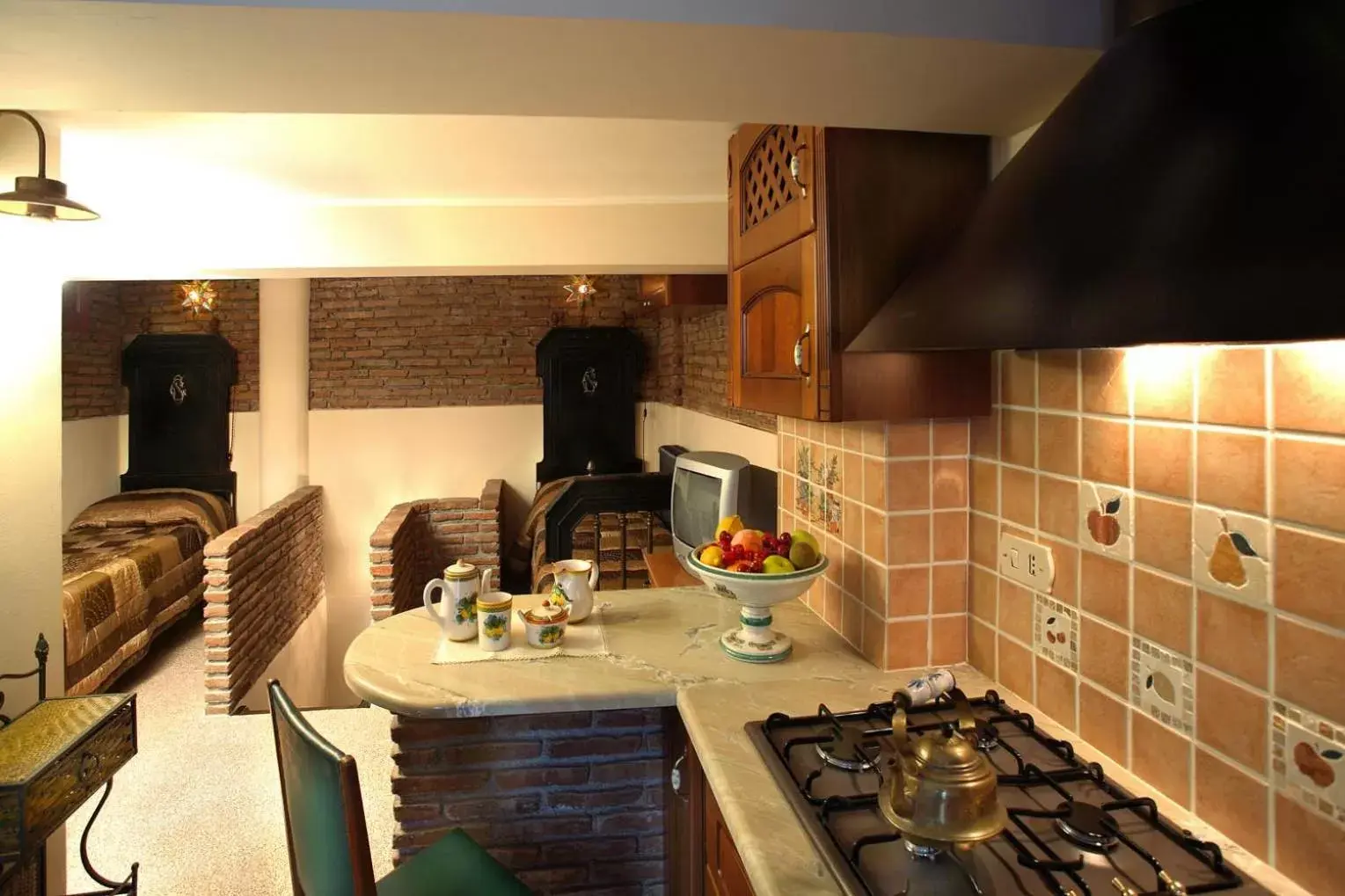 Kitchen or kitchenette in B&B Il Caravaggio