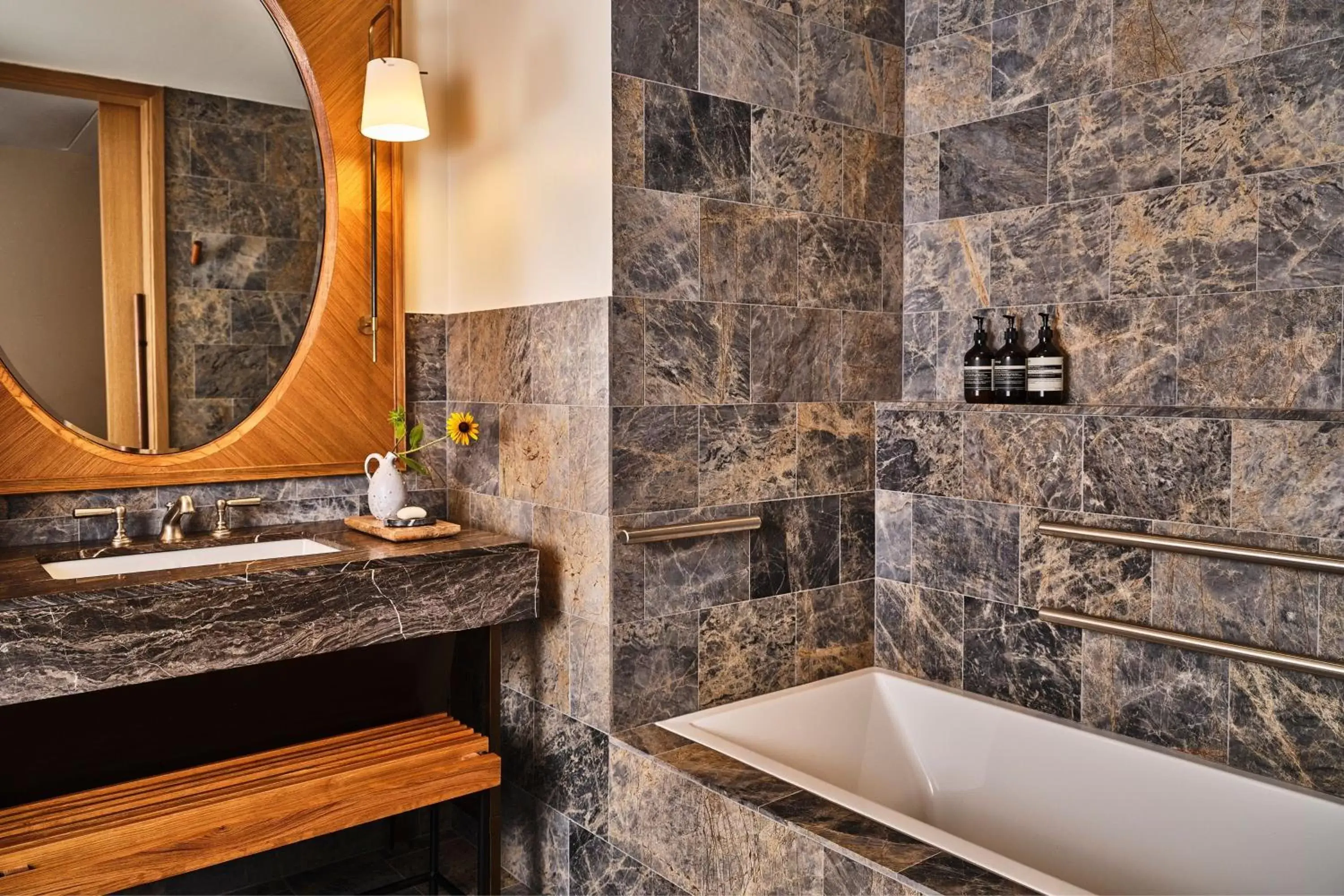 Bathroom in Austin Proper Hotel, a Member of Design Hotels