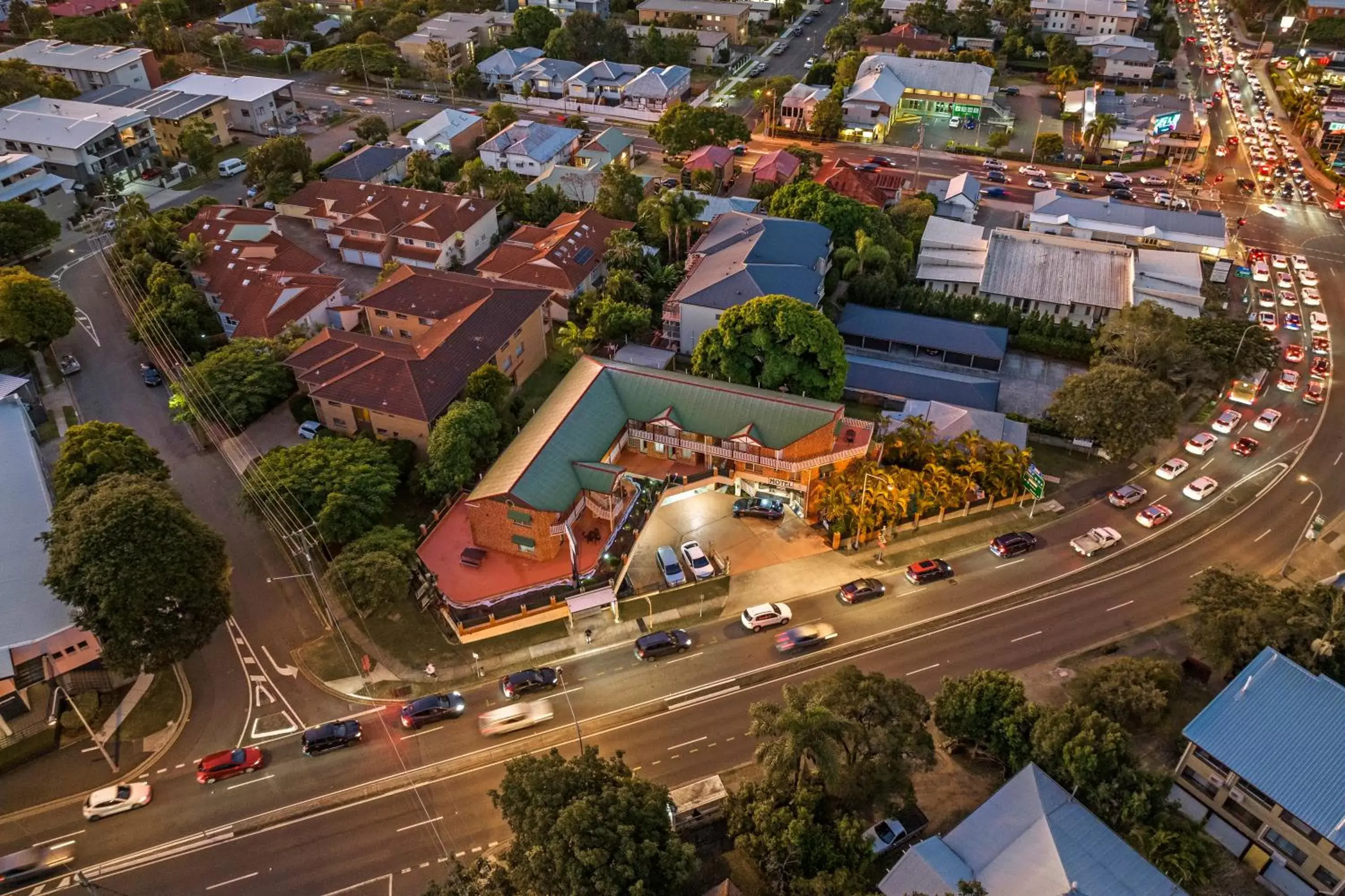 Property building, Bird's-eye View in Airport Clayfield Motel