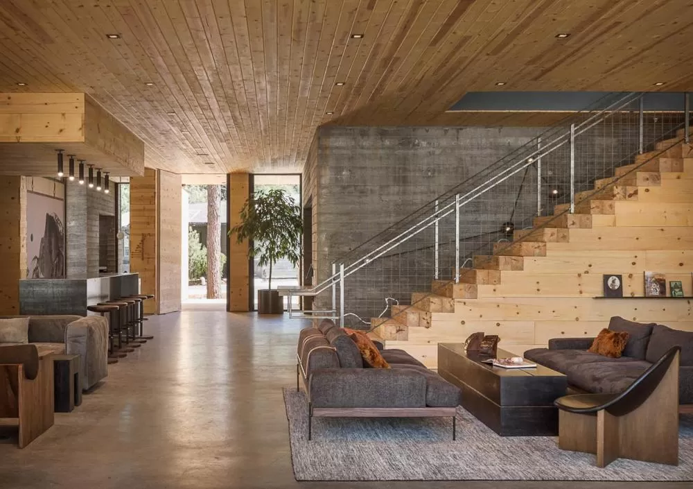 Seating area in AutoCamp Yosemite