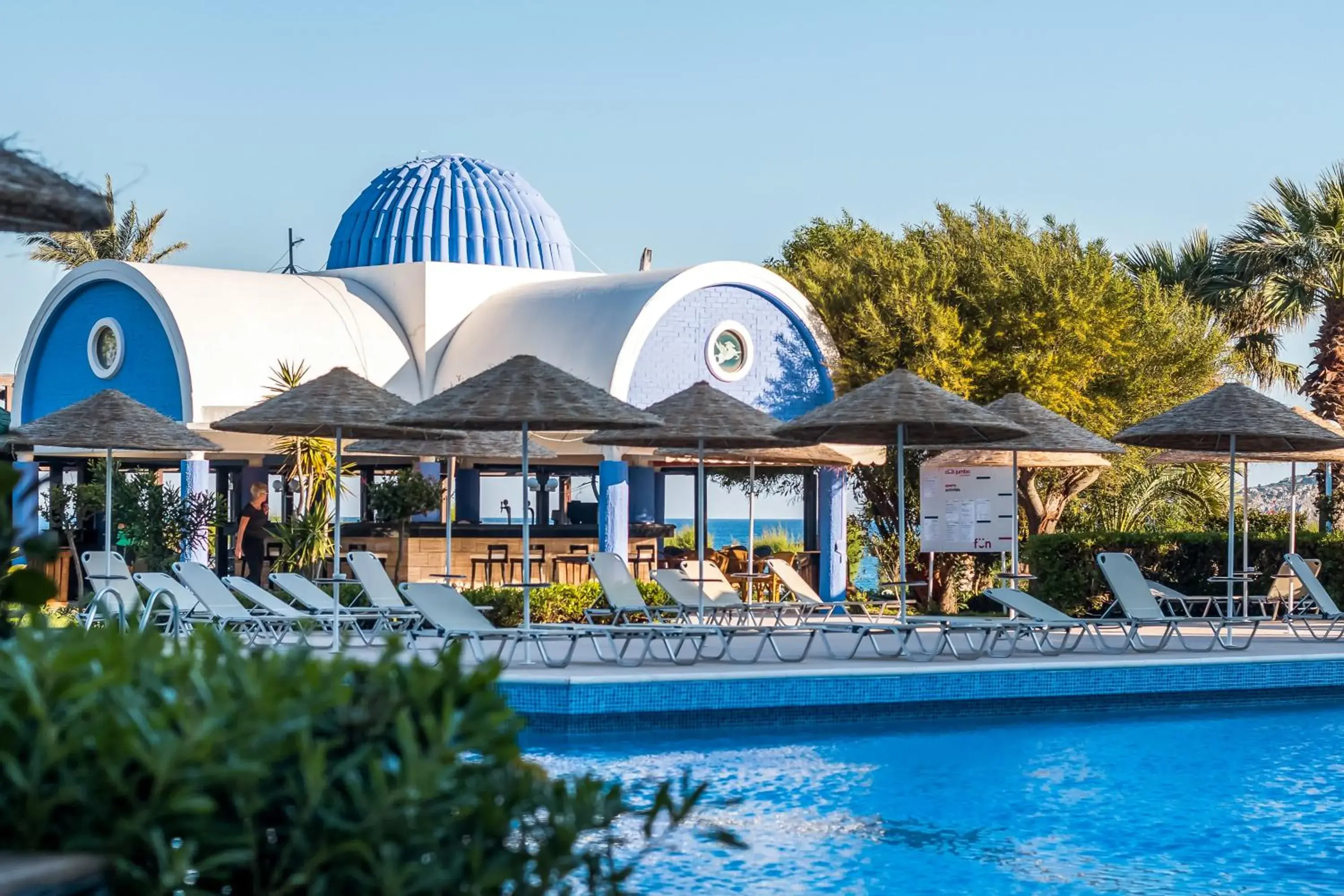 Lounge or bar, Swimming Pool in Pegasos Deluxe Beach Hotel