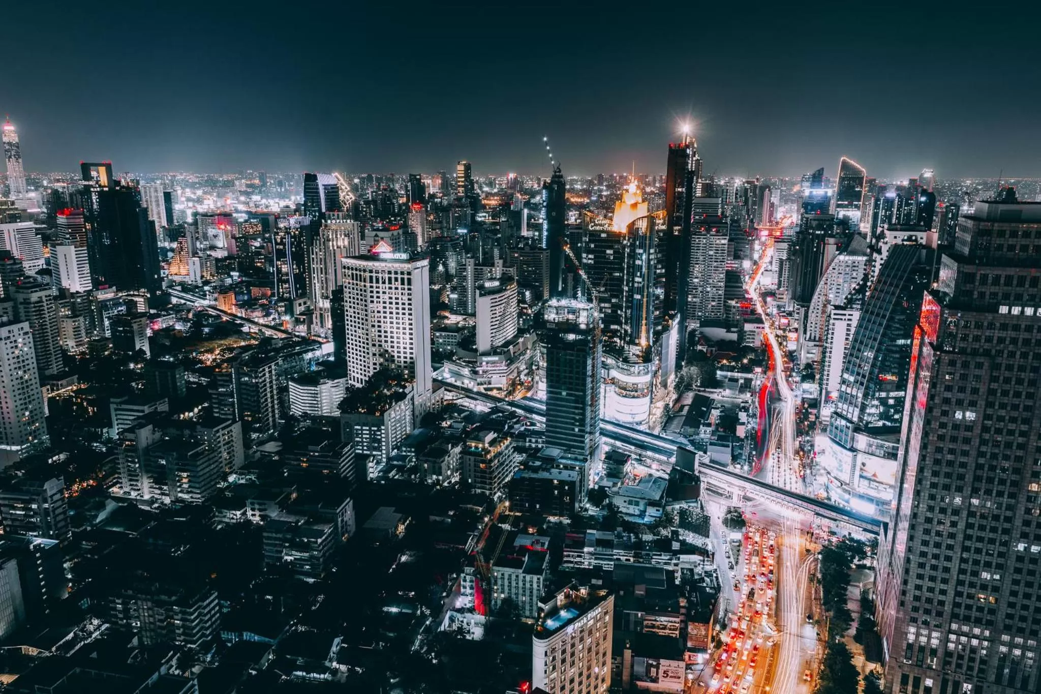 City view in Column Bangkok Hotel