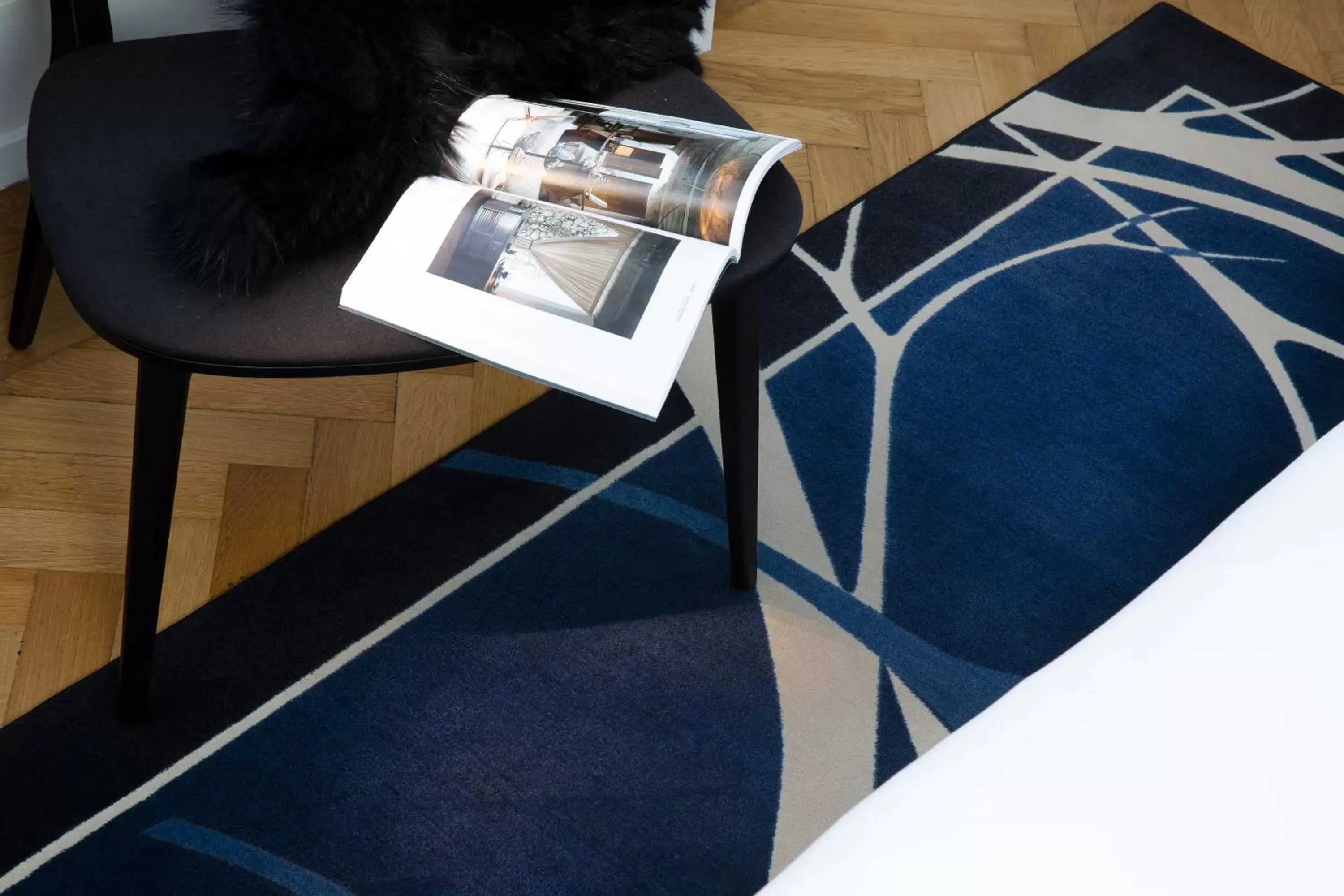 Decorative detail, Bed in Boutique Hotel Des XV Decorative detail, Bed in Boutique Hotel Des XV