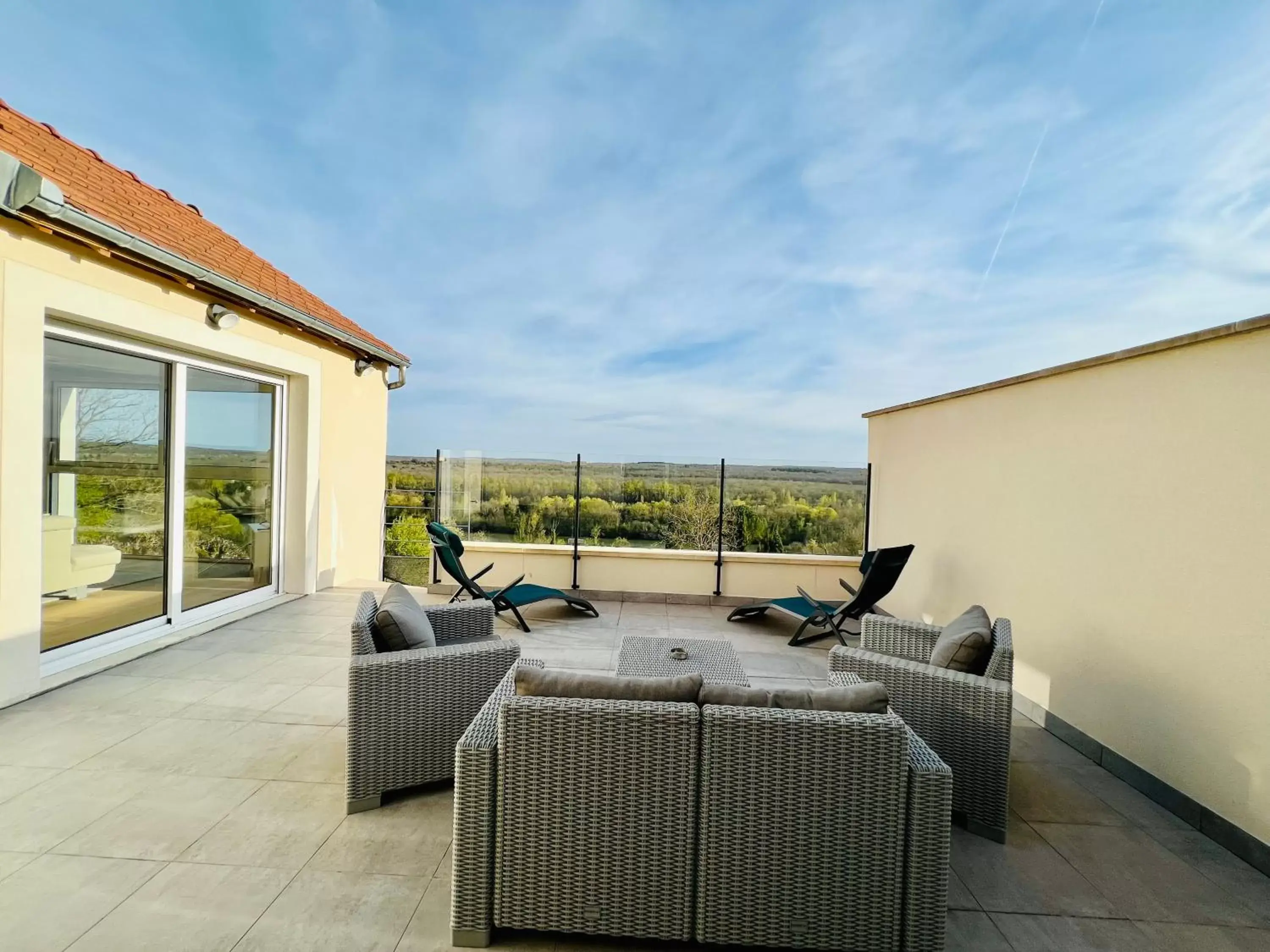 View (from property/room), Balcony/Terrace in résidence belle vue