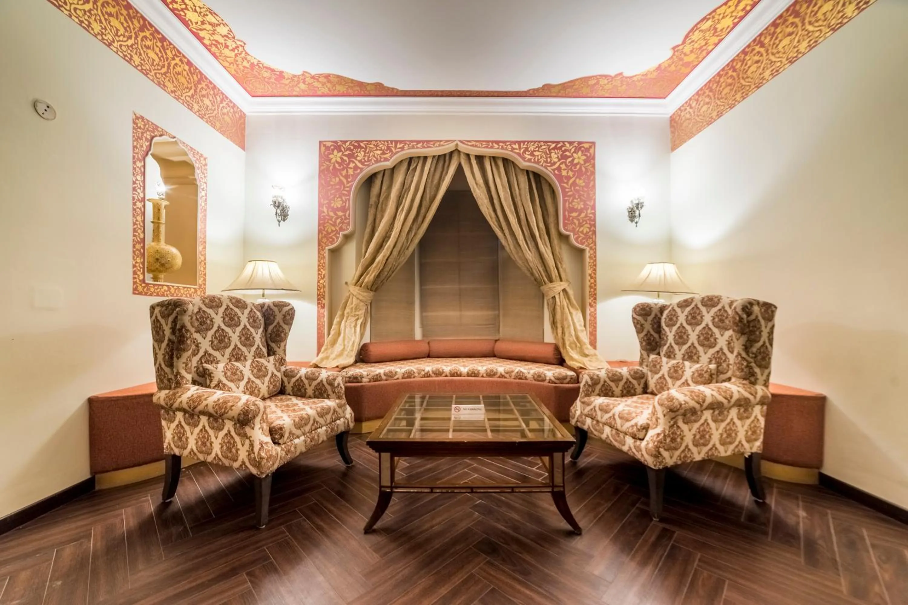 Seating area in Fort Rajwada,Jaisalmer