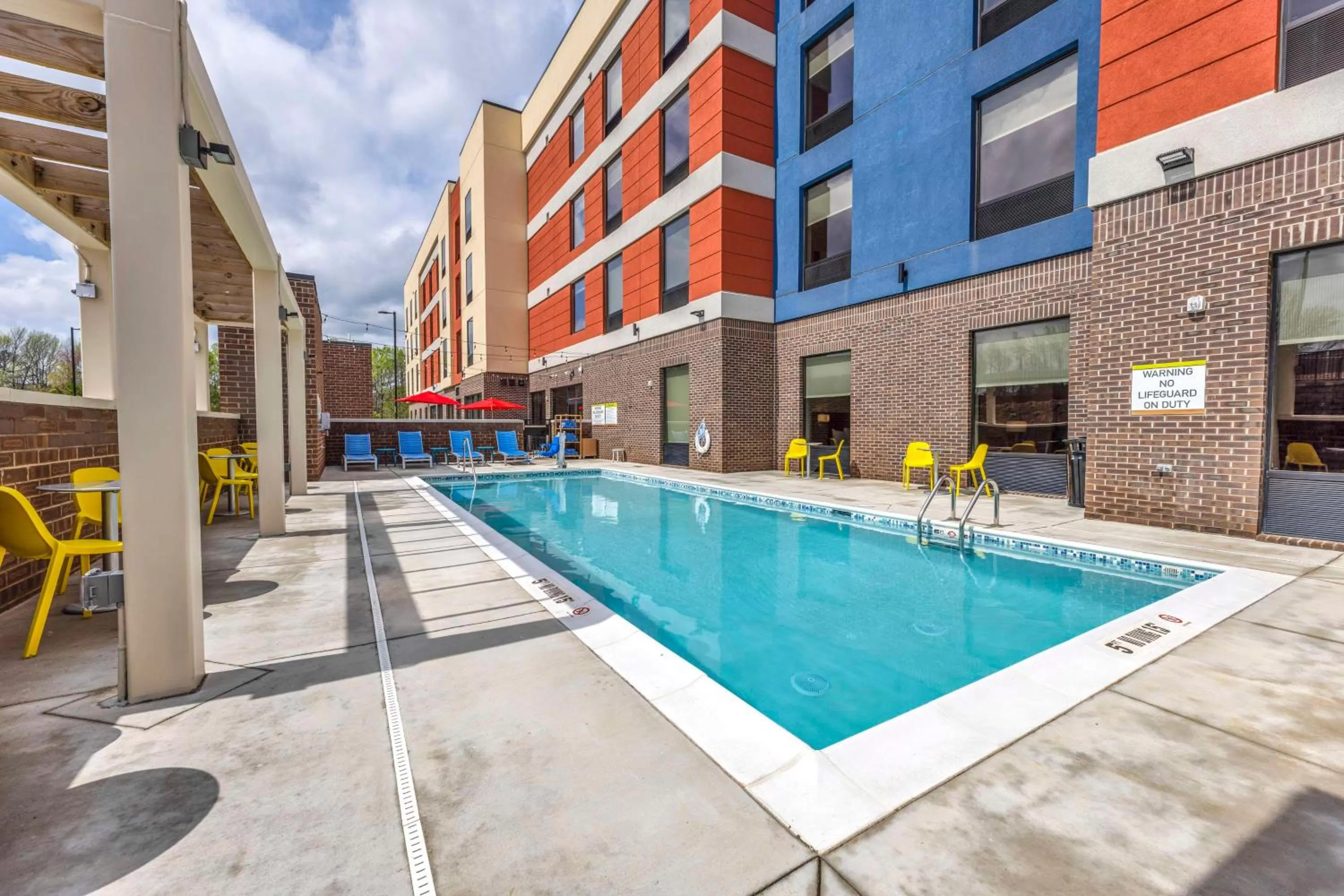 Pool view in Home2 Suites by Hilton Raleigh West Lenovo Center