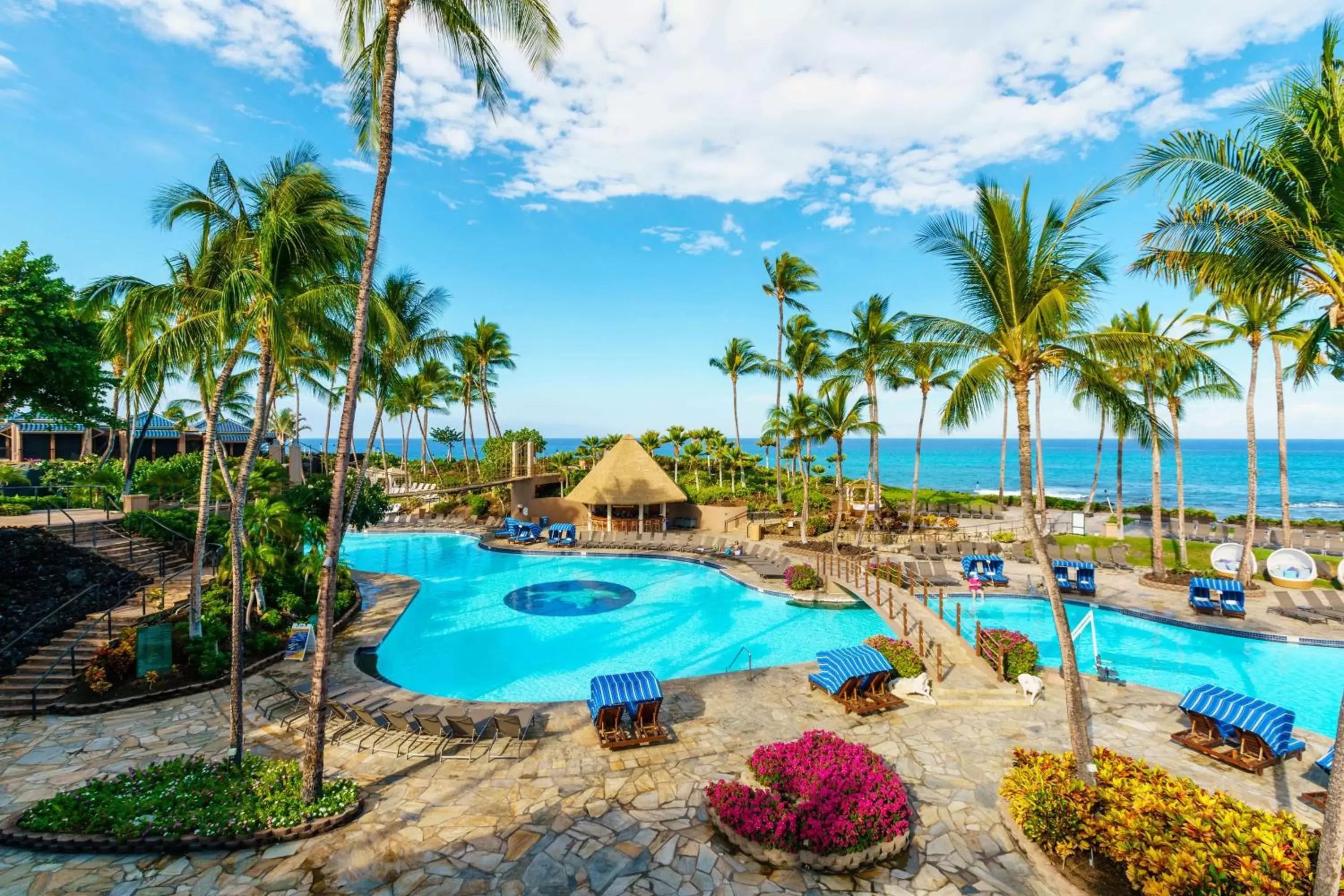 Pool View in Hilton Waikoloa Village