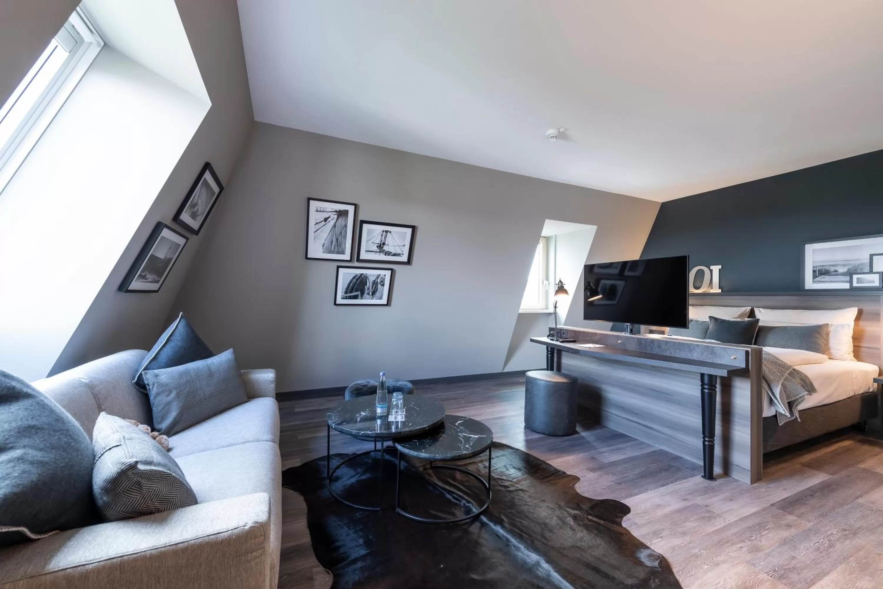 Bed in HARBR Hotel Ludwigsburg, a member of Radisson Individuals