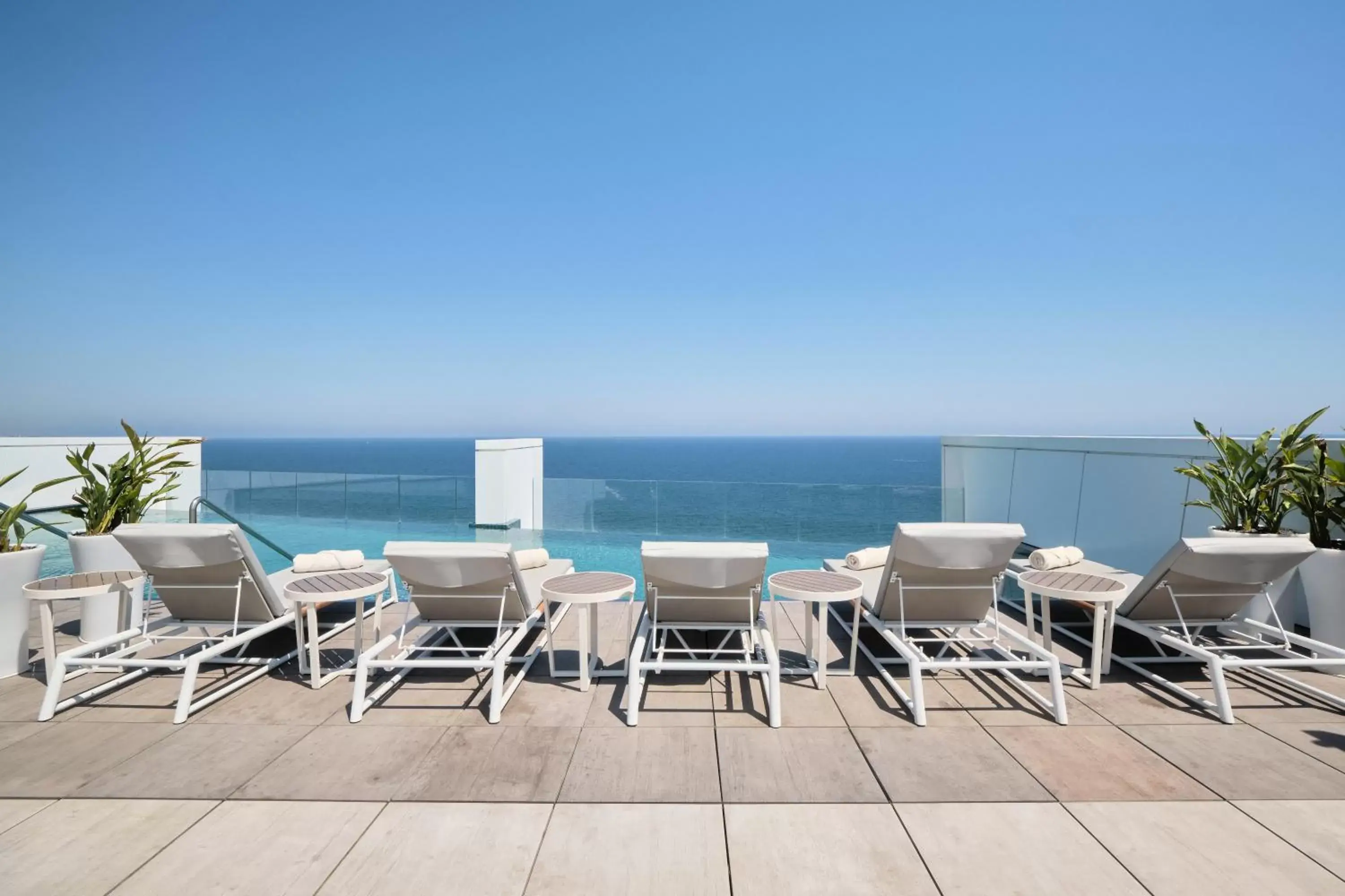 Pool view in Hotel Marina Badalona