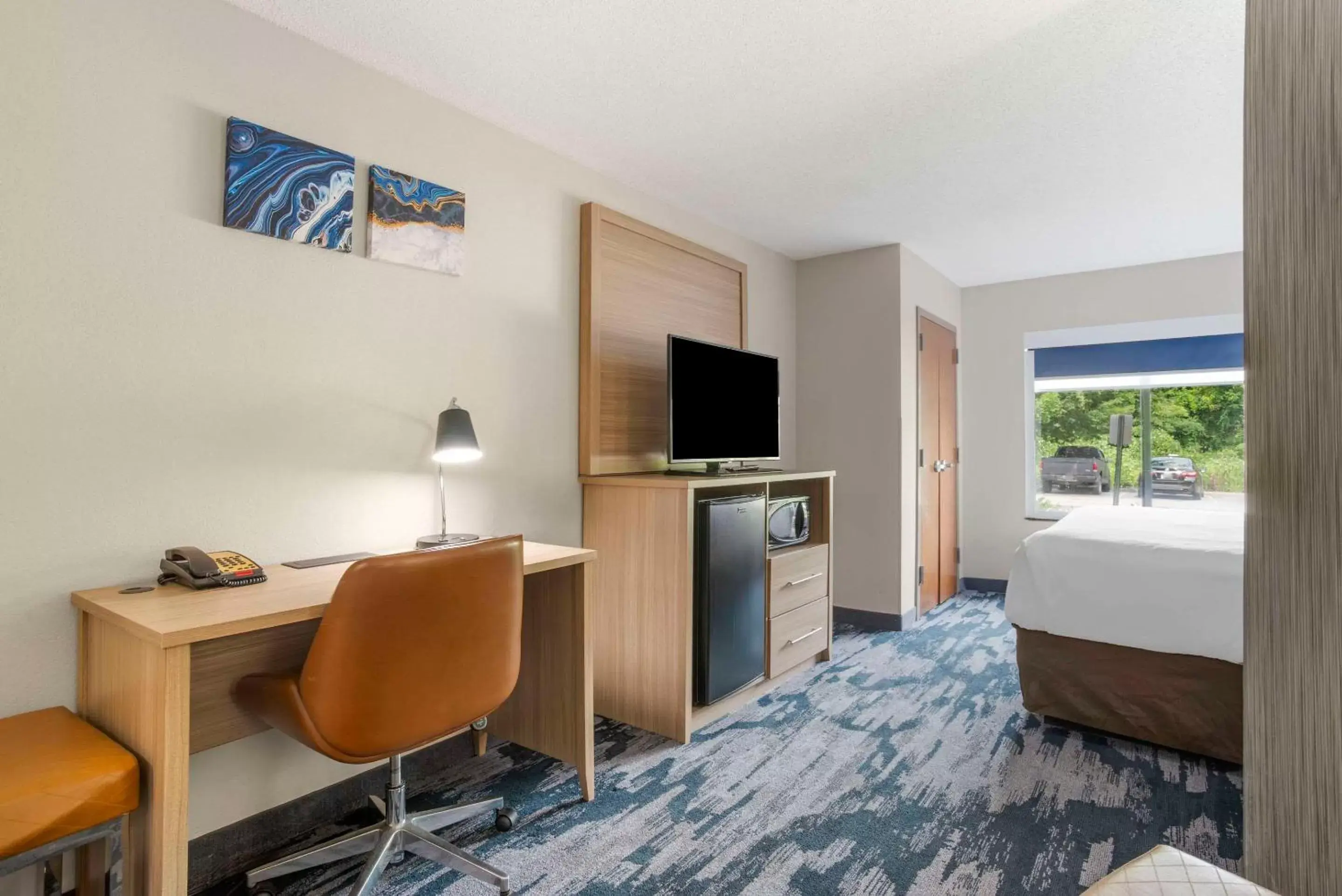 Bedroom, TV/Entertainment Center in Comfort Suites At WestGate Mall