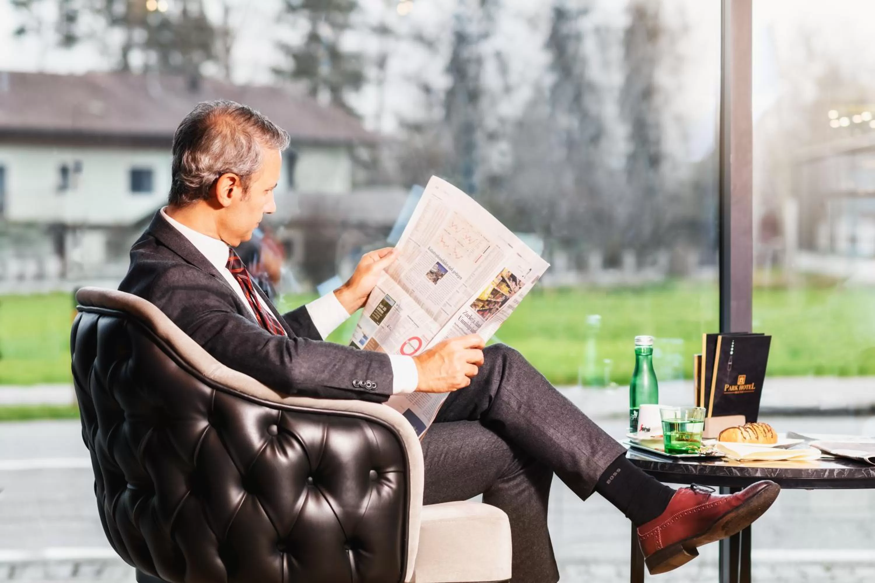 Lounge or bar in PARKHOTEL BRAUNAU - 24 Stunden Self Check-IN