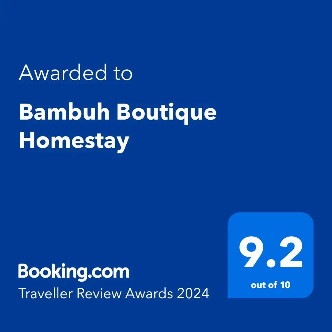 Logo/Certificate/Sign/Award in Bambuh Boutique Homestay