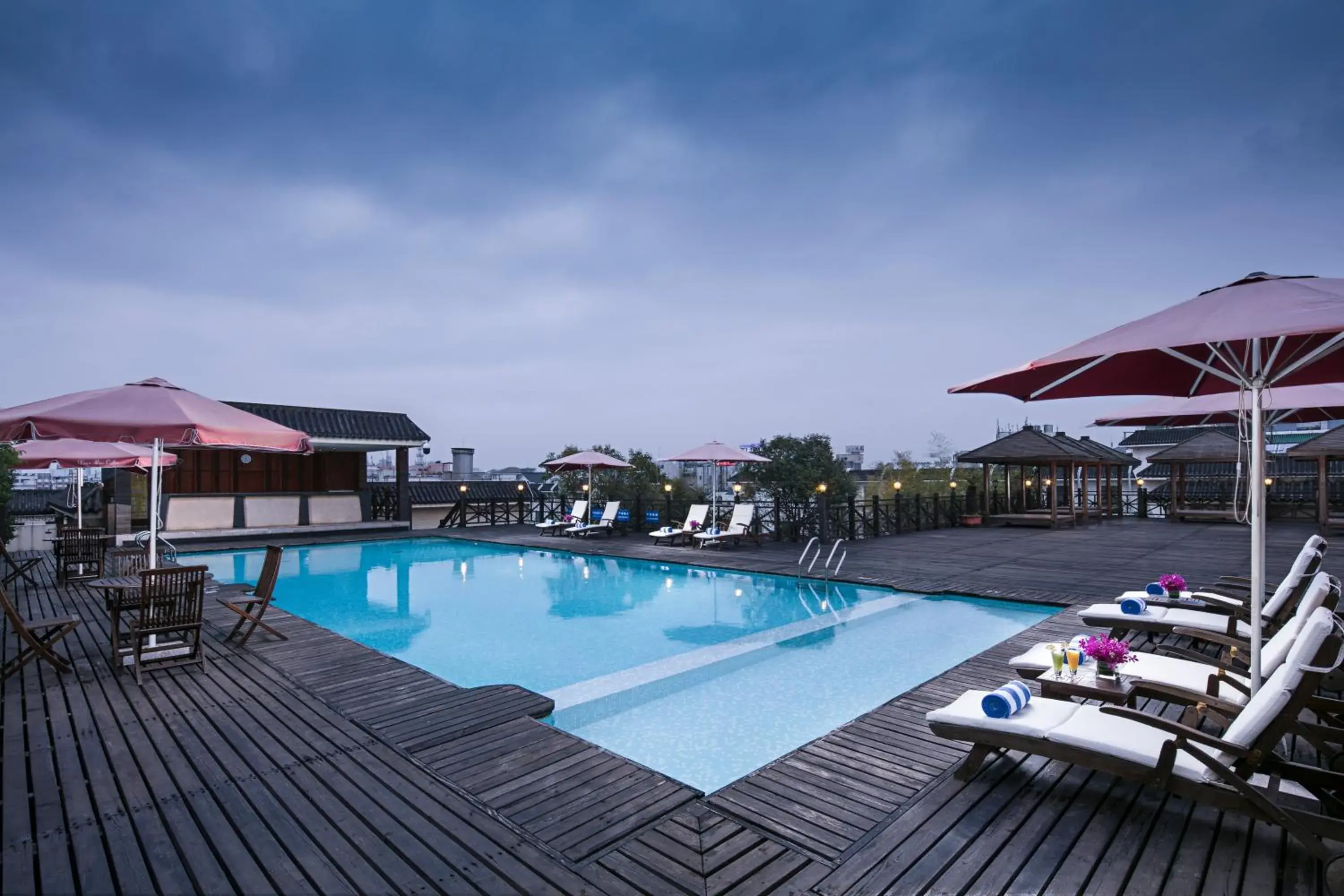 Pool view in Wyndham Garden Suzhou Pool view in Wyndham Garden Suzhou