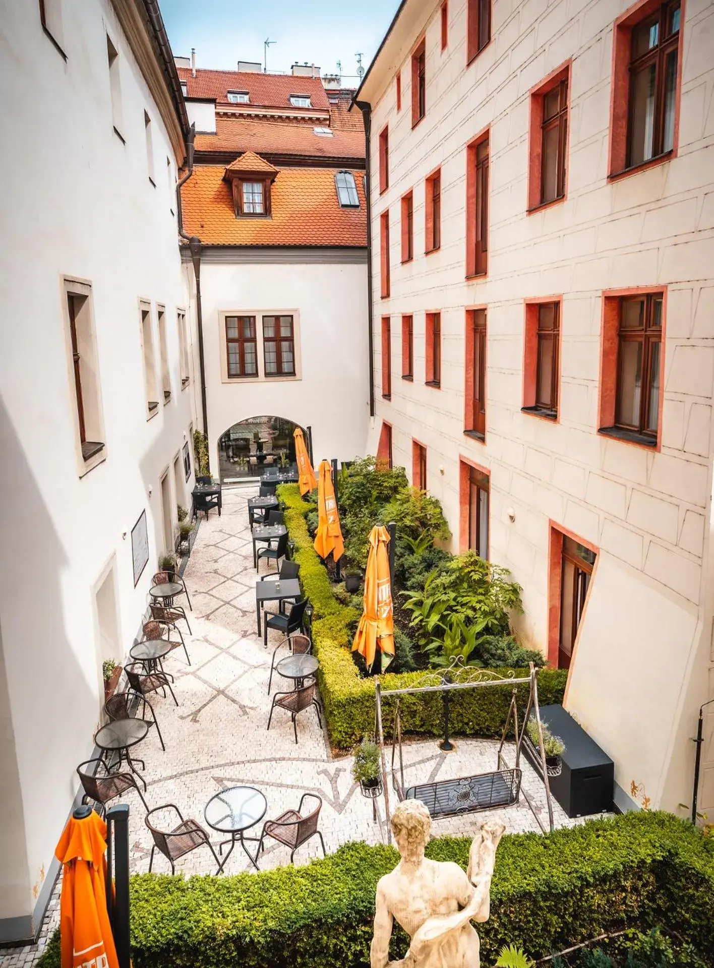 Patio in Hotel Elite Prague