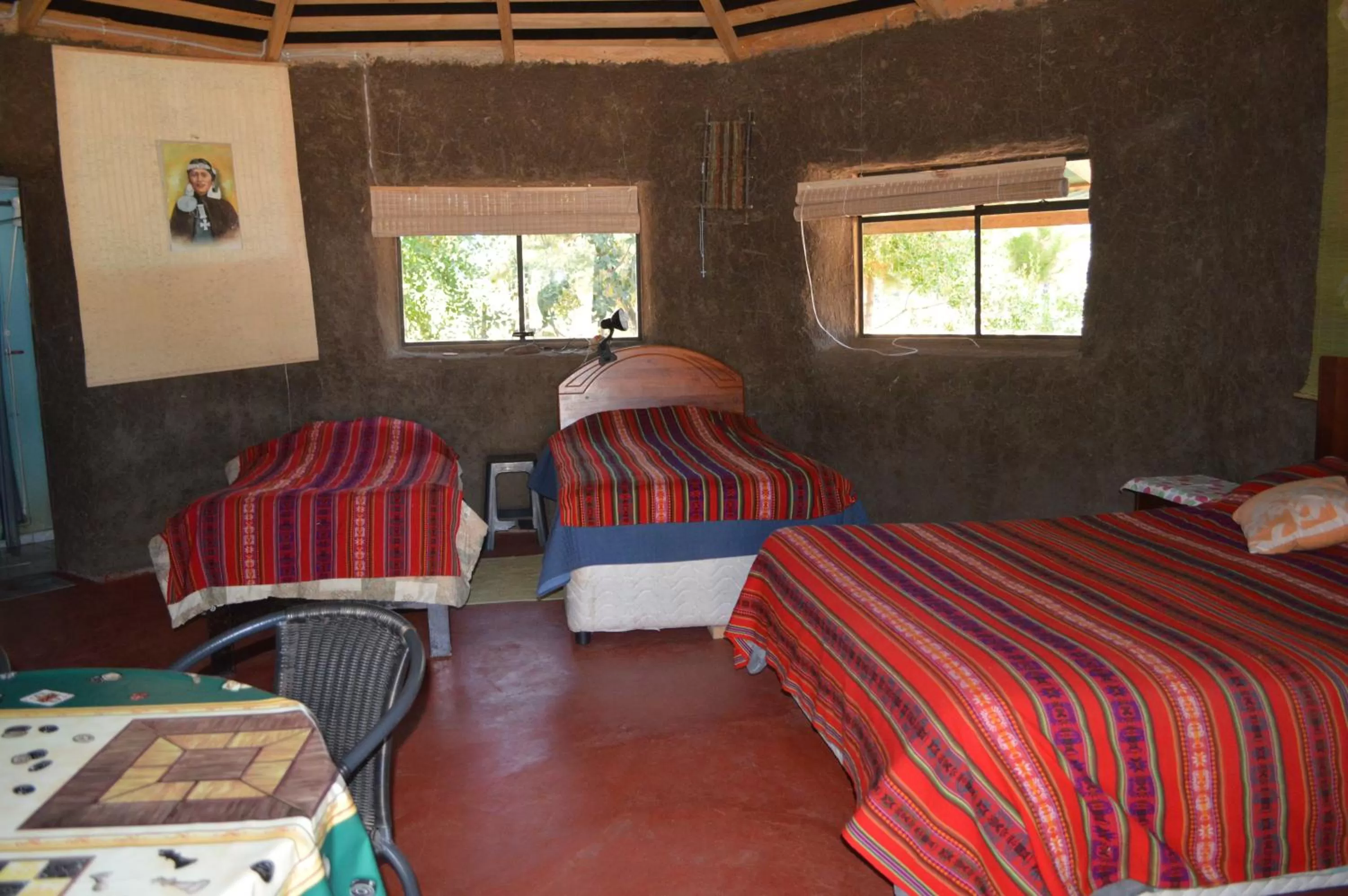 Bed in Coyunche Cabañas y Camping Laja & San Rosendo