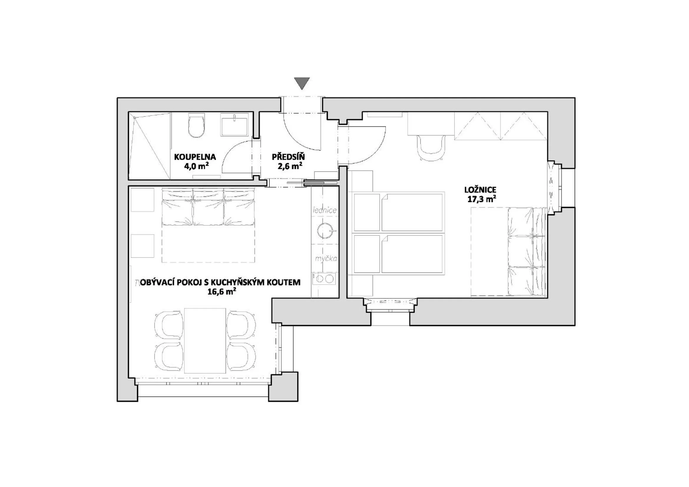 Floor plan in Vila Jáchymov