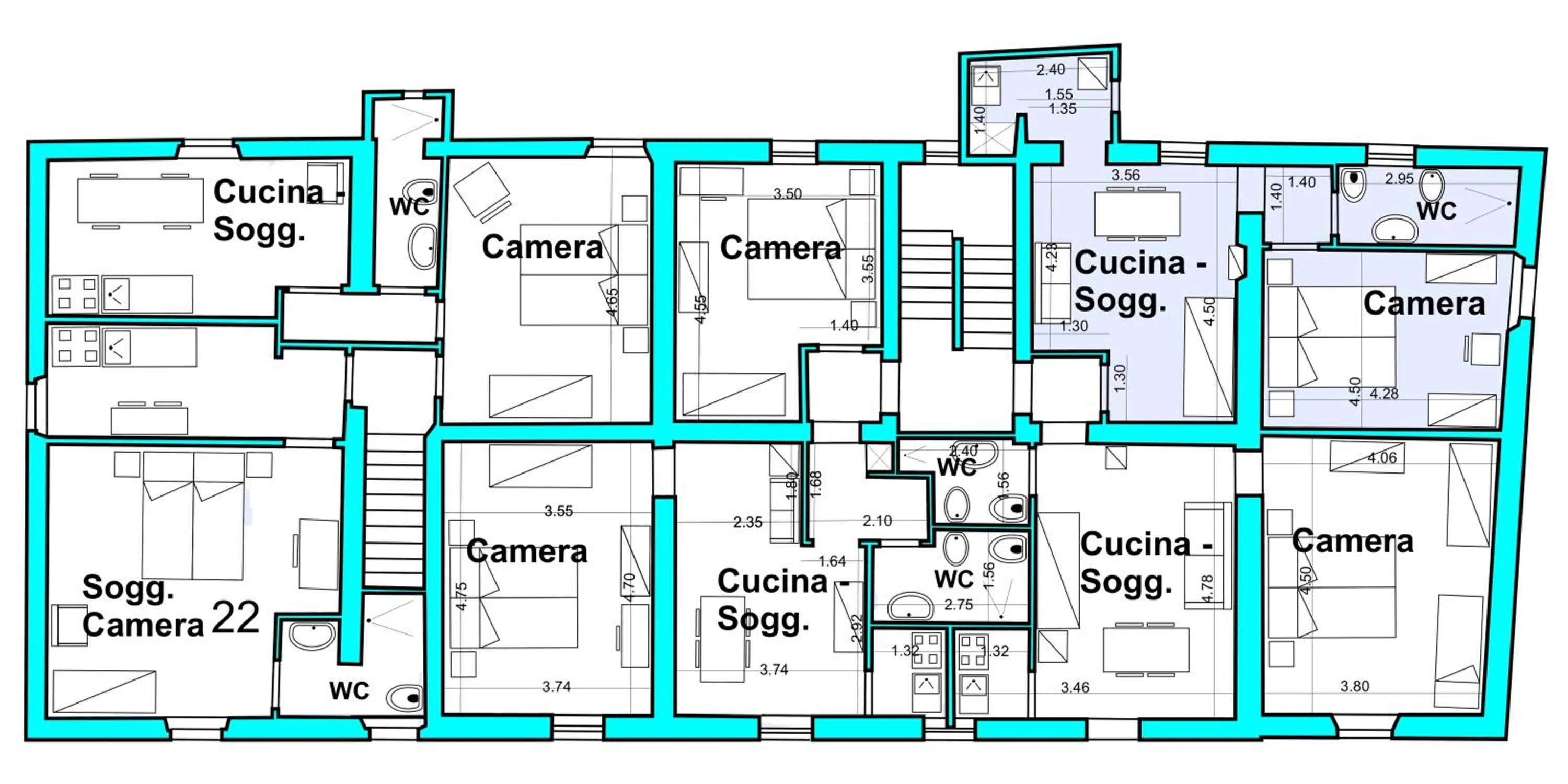 Floor plan in Residence Casprini da Omero
