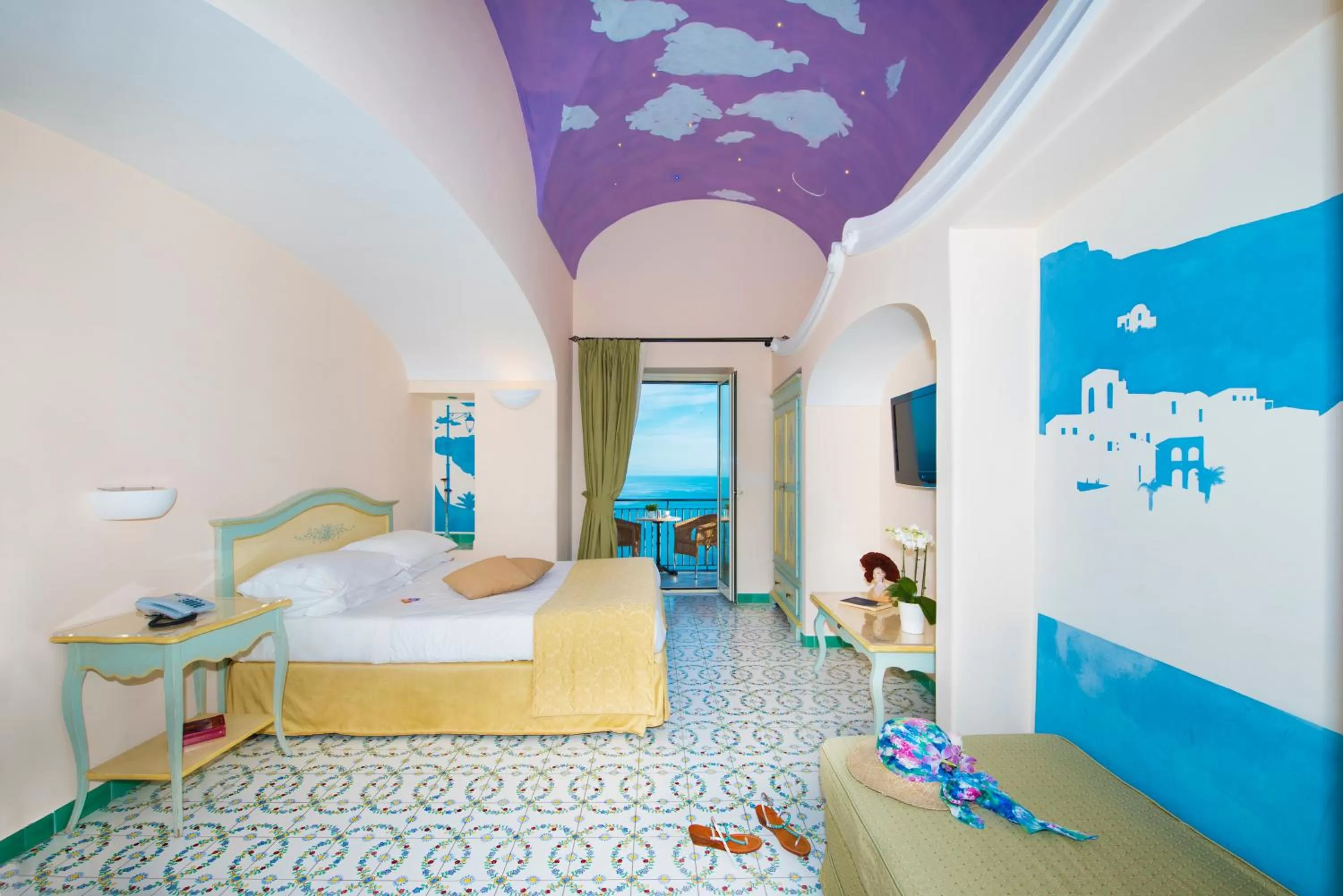 Decorative detail, Bed in Hotel Margherita