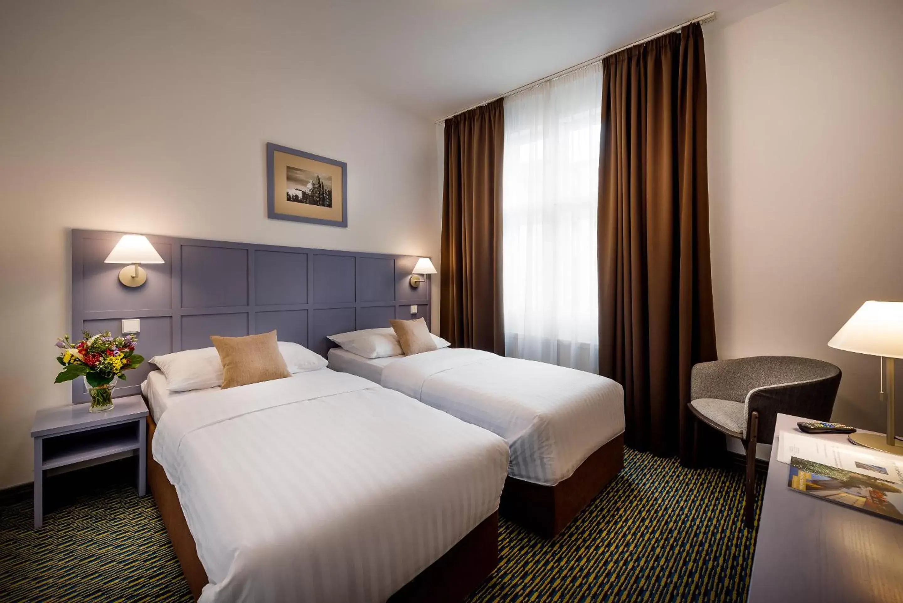 Bed in Central Hotel Prague
