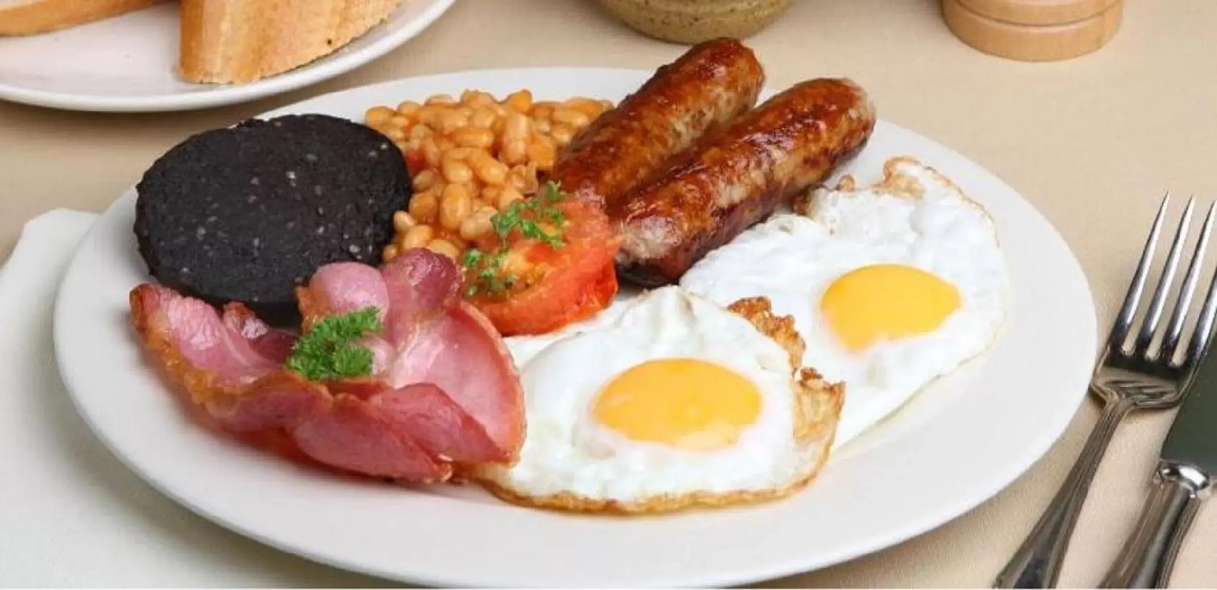English/Irish breakfast, Food in Royal Bath Hotel & Spa Bournemouth
