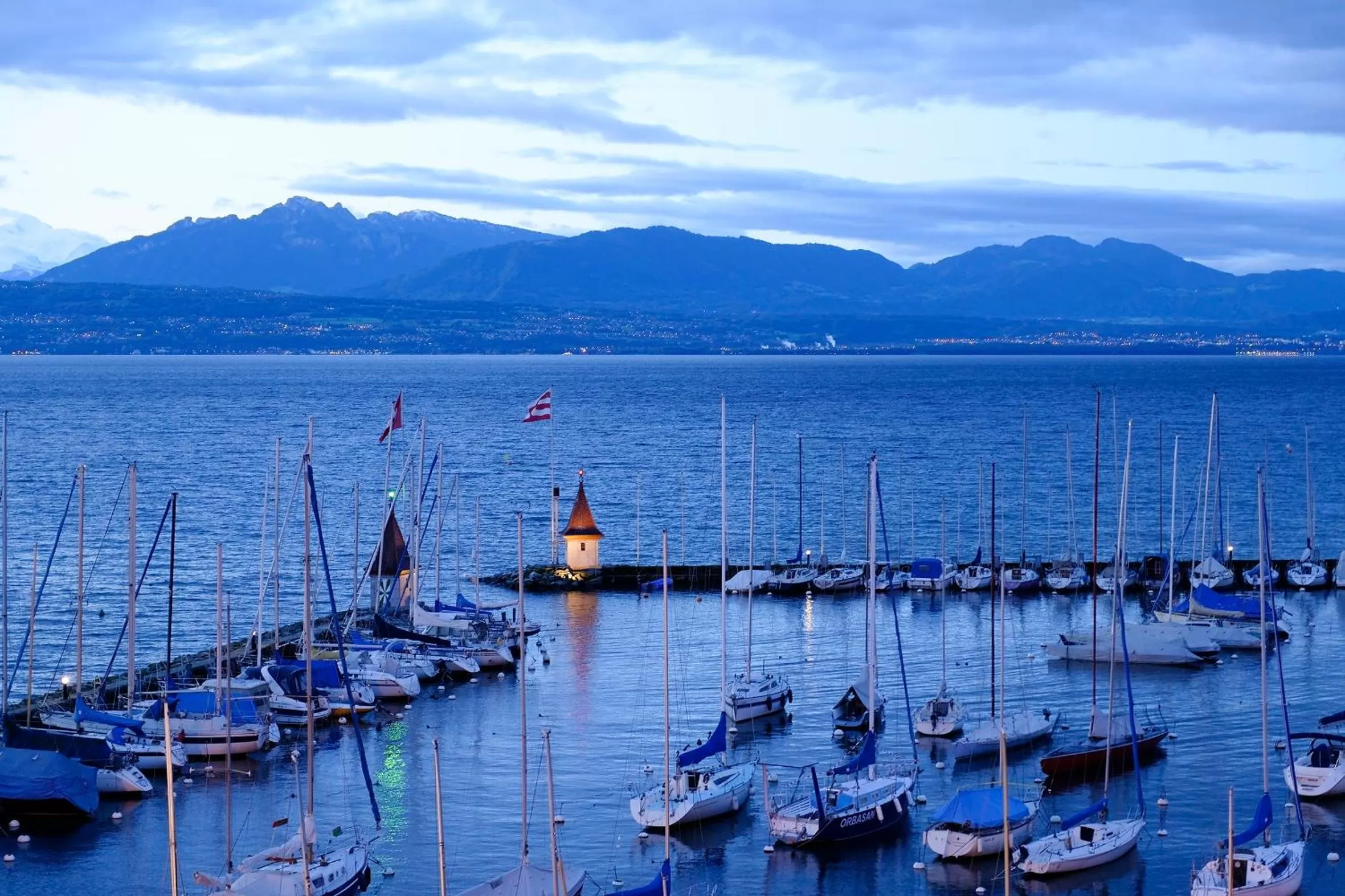 View (from property/room) in Romantik Hotel Mont Blanc au Lac