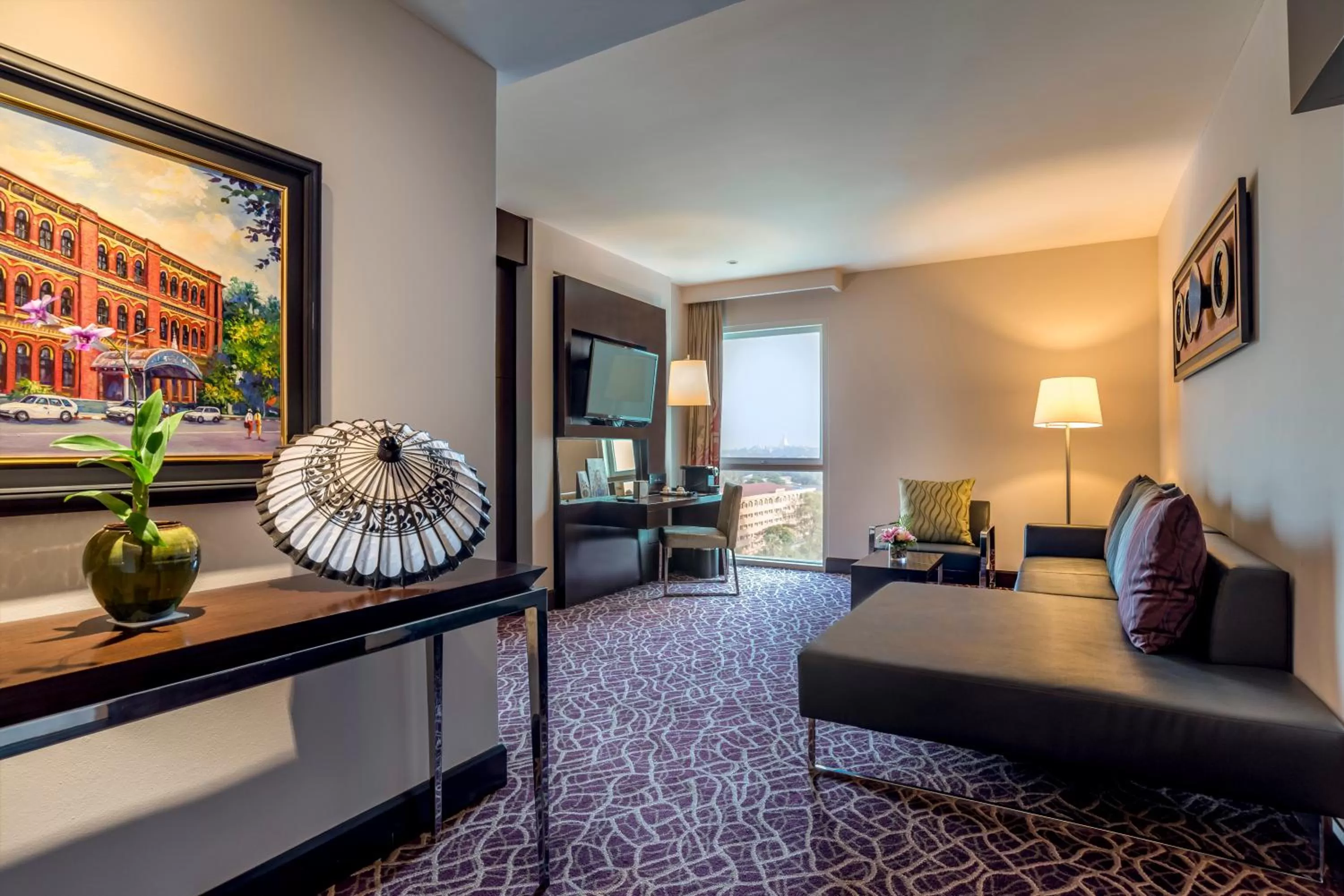 Communal lounge/ TV room in Novotel Yangon Max