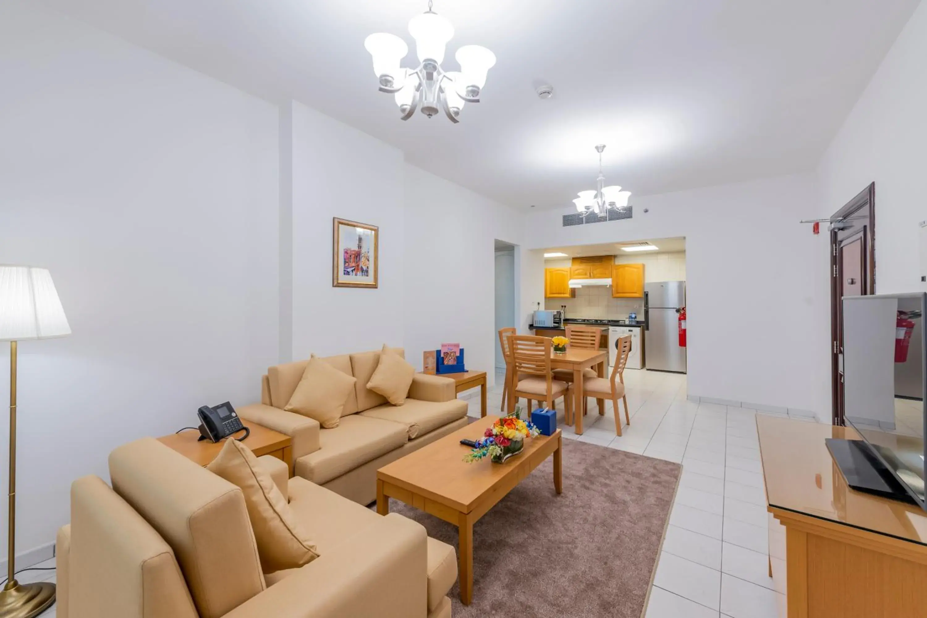 Kitchen or kitchenette, Seating Area in Roda Al Murooj Residences