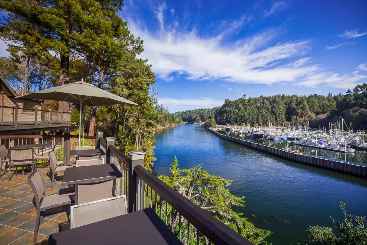 Patio in Noyo Harbor Inn