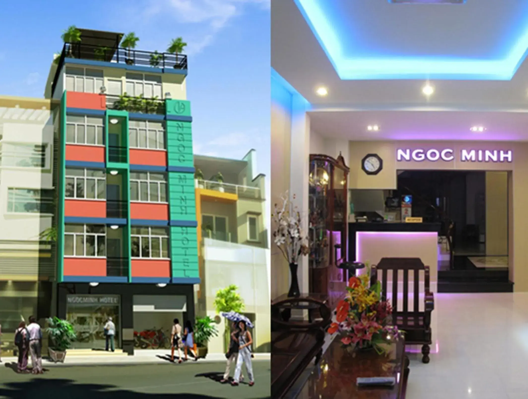 Communal lounge/ TV room in Ngoc Minh Hotel