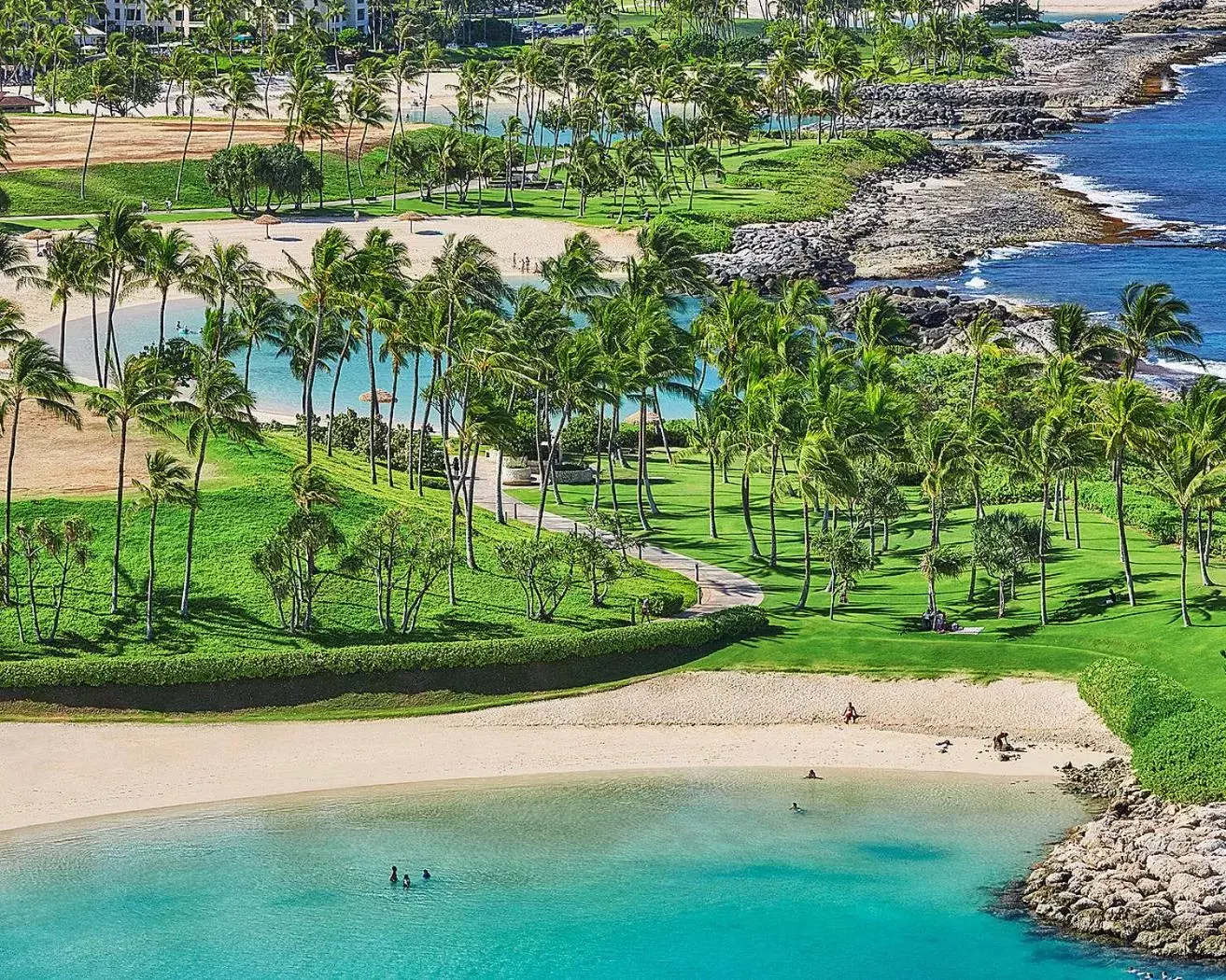 Natural landscape, Bird's-eye View in Four Seasons Resort Oahu at Ko Olina