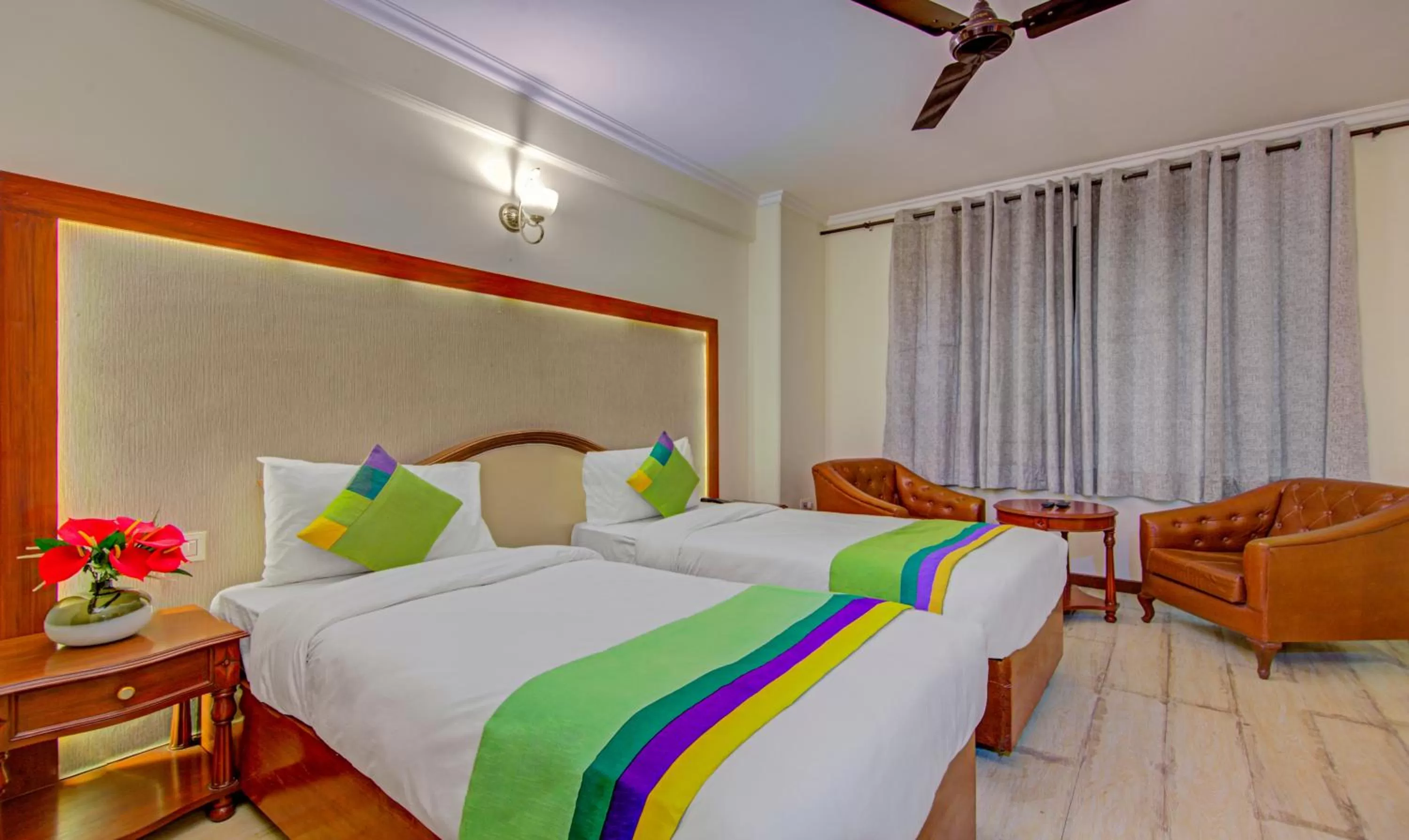 Bedroom, Bed in Treebo Corporate Park