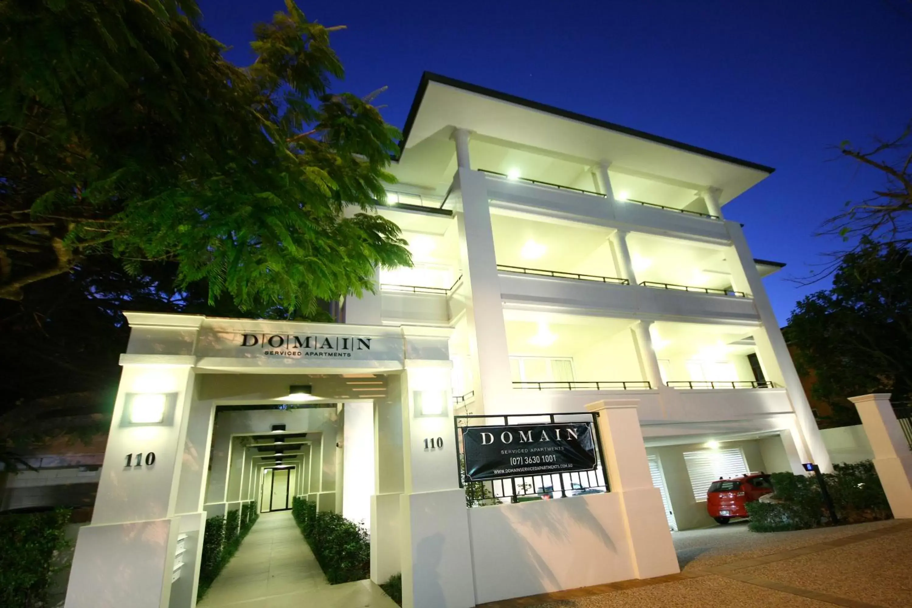 Property building, Facade/Entrance in Domain Serviced Apartments