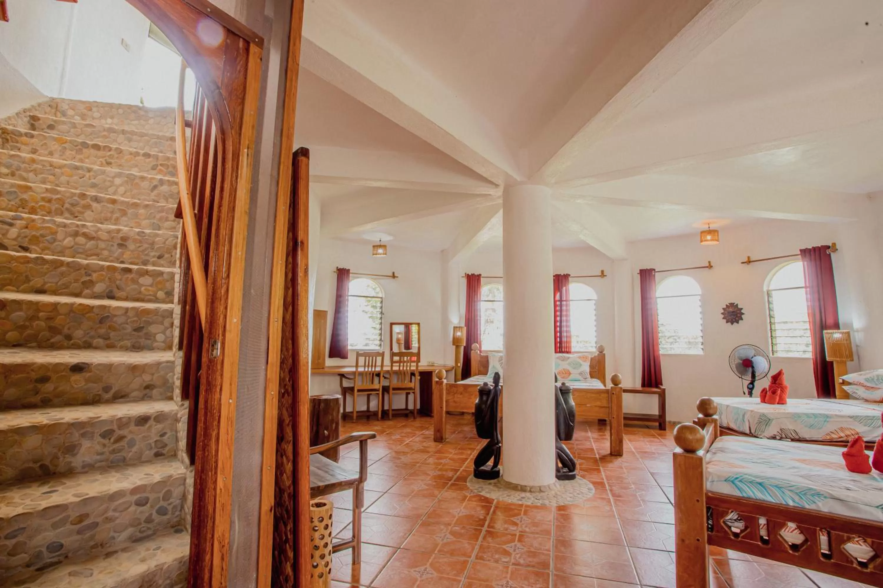 Bed in Atremaru Jungle Retreat