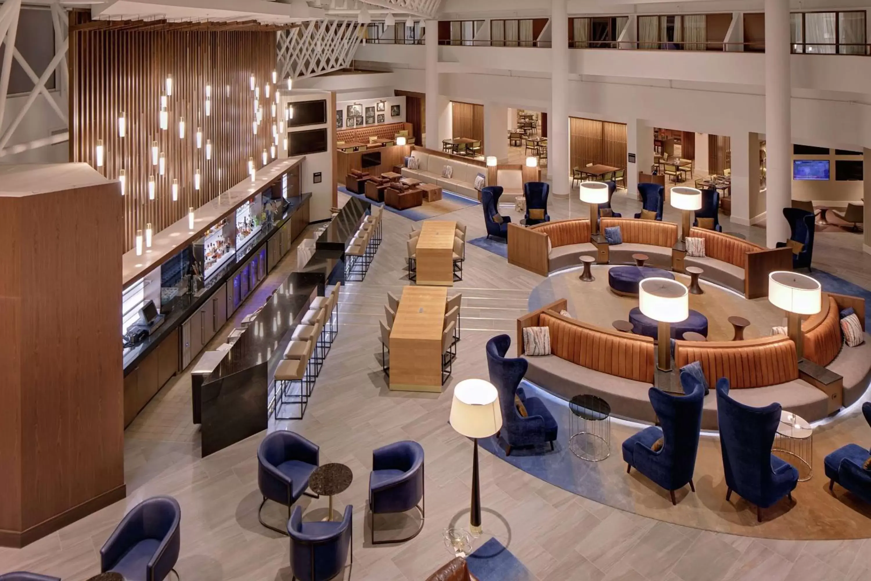 Lobby or reception in Hilton Nashville Airport