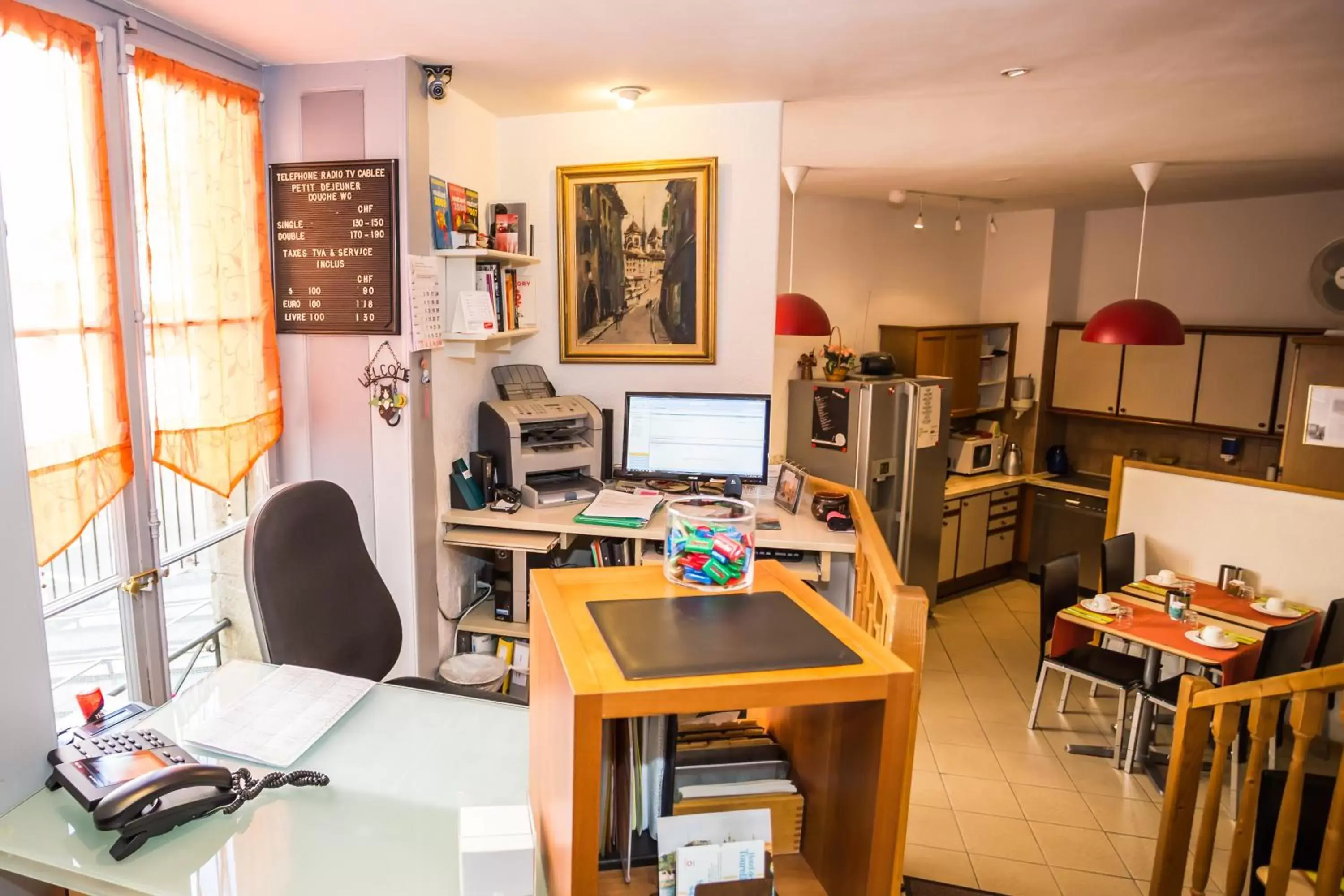 Lobby or reception in Hotel des Tourelles