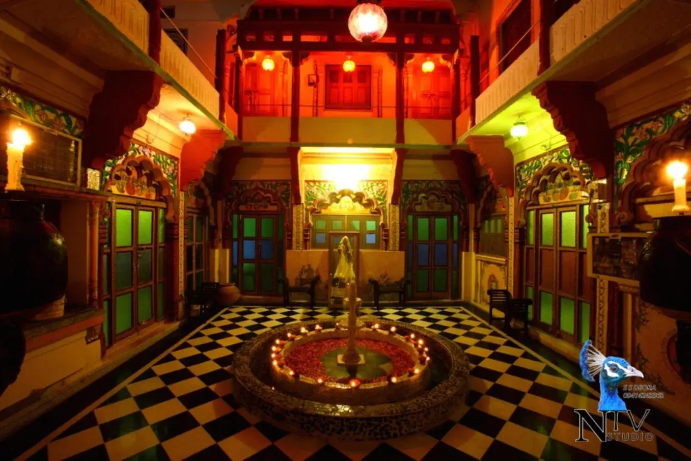 Decorative detail in Krishna Prakash Heritage Haveli Hotel