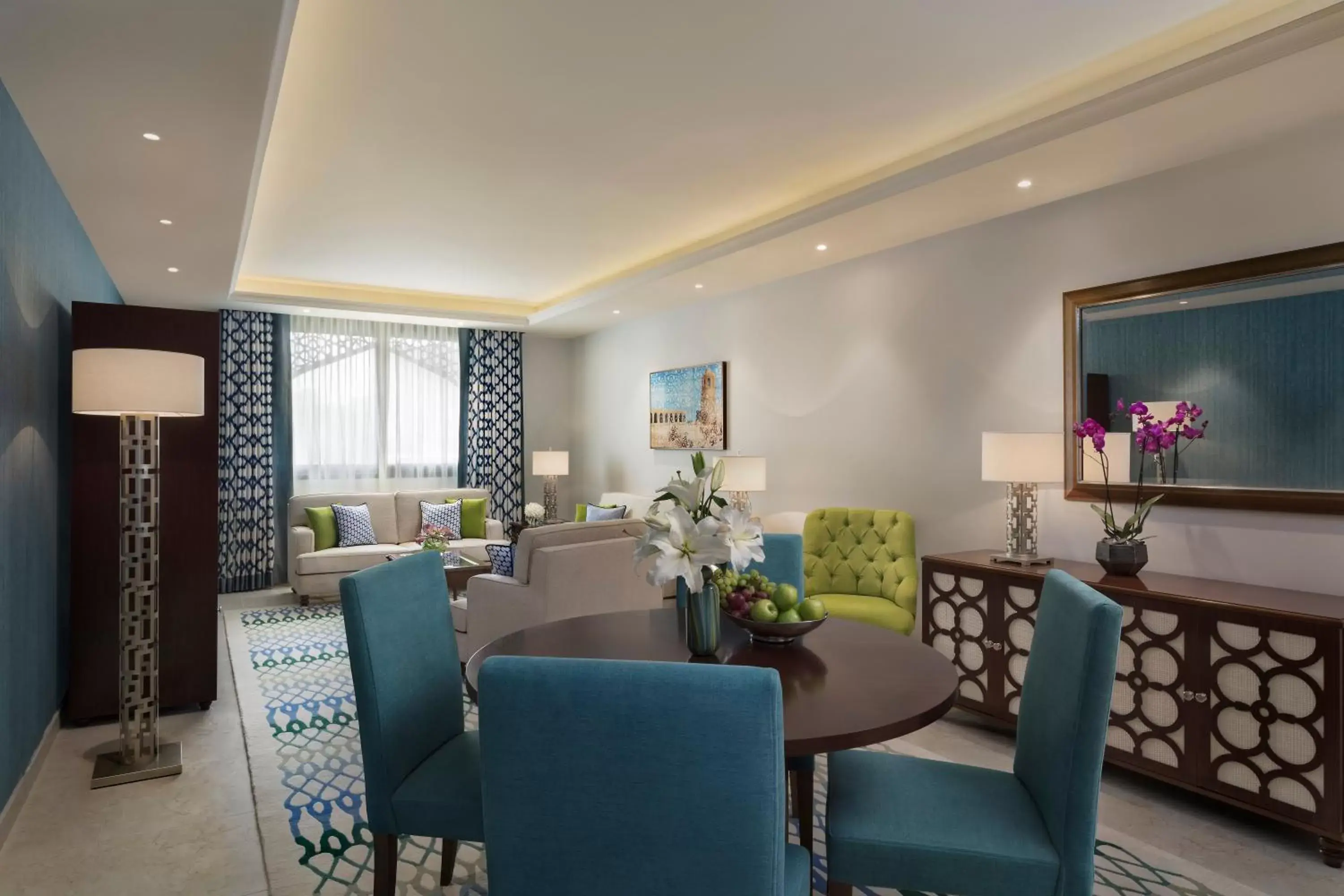 Living room in Al Najada Doha Hotel Apartments by Oaks
