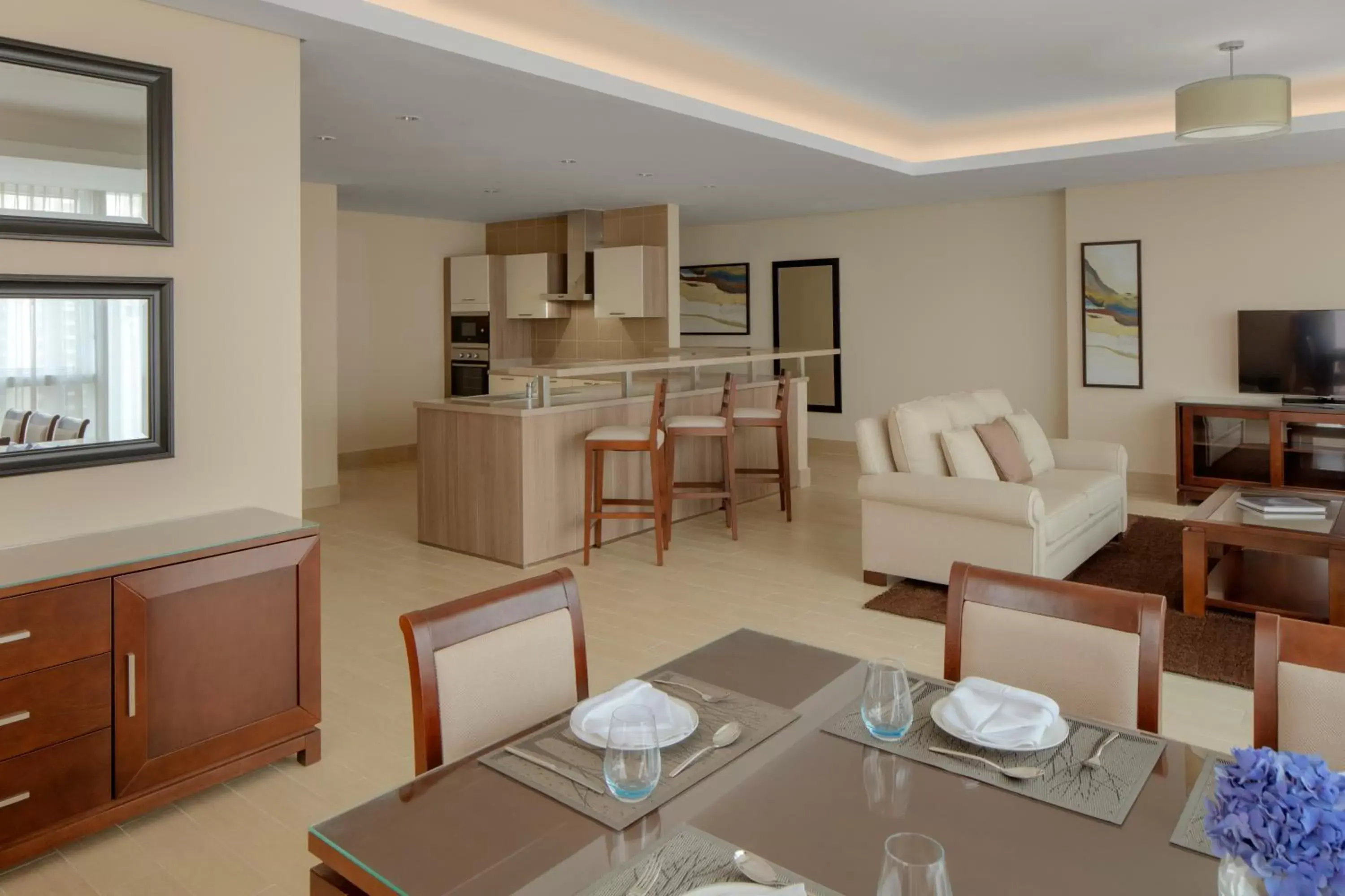 Living room in Dusit Doha Hotel