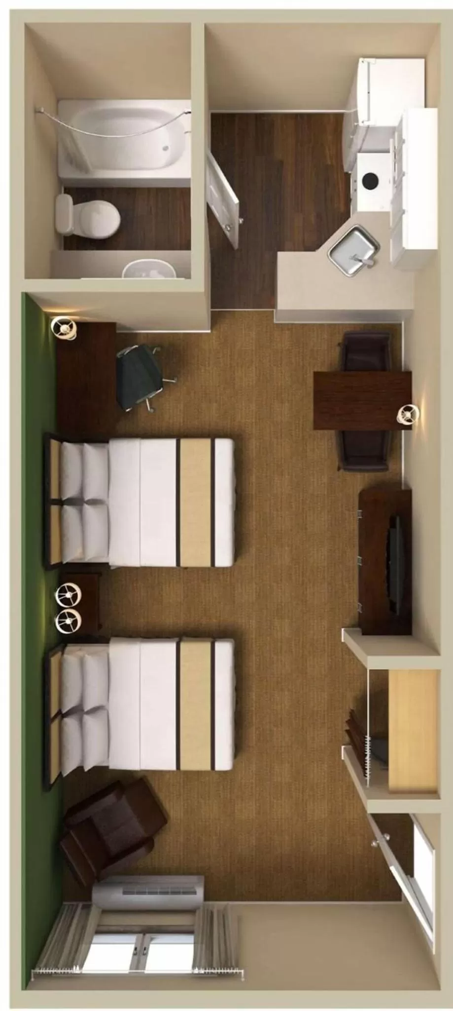 Floor plan in Home 1 Suites Extended Stay