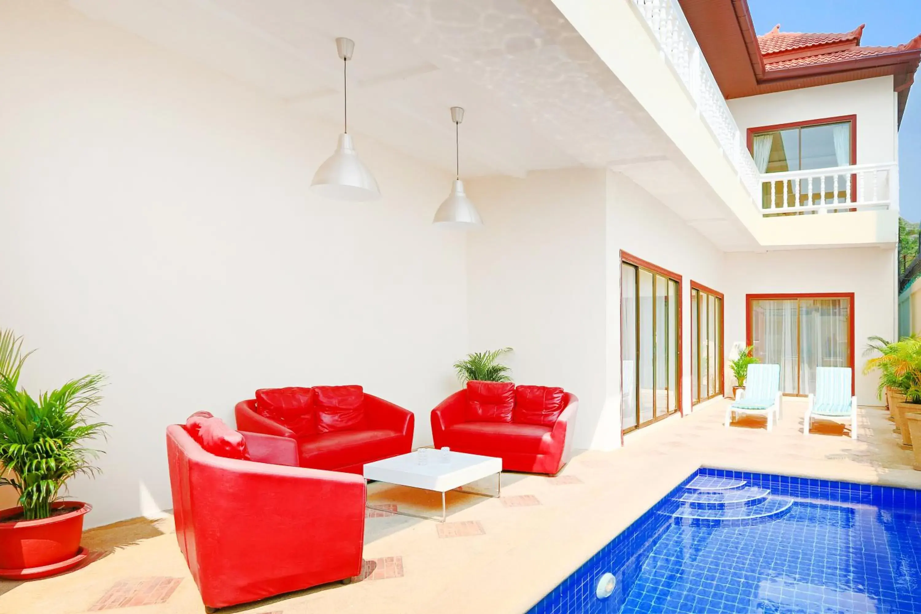 Balcony/Terrace, Swimming Pool in Avoca Pool Villas