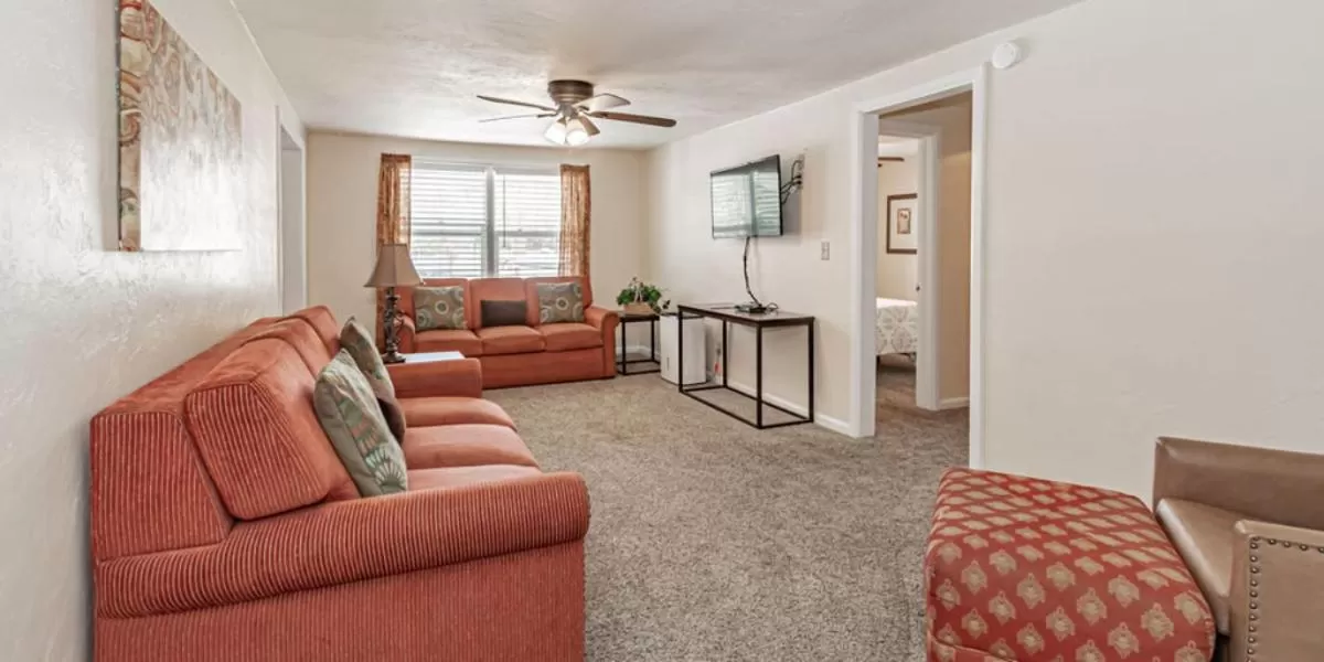Living room, Seating Area in Suites of Lava Hot Springs