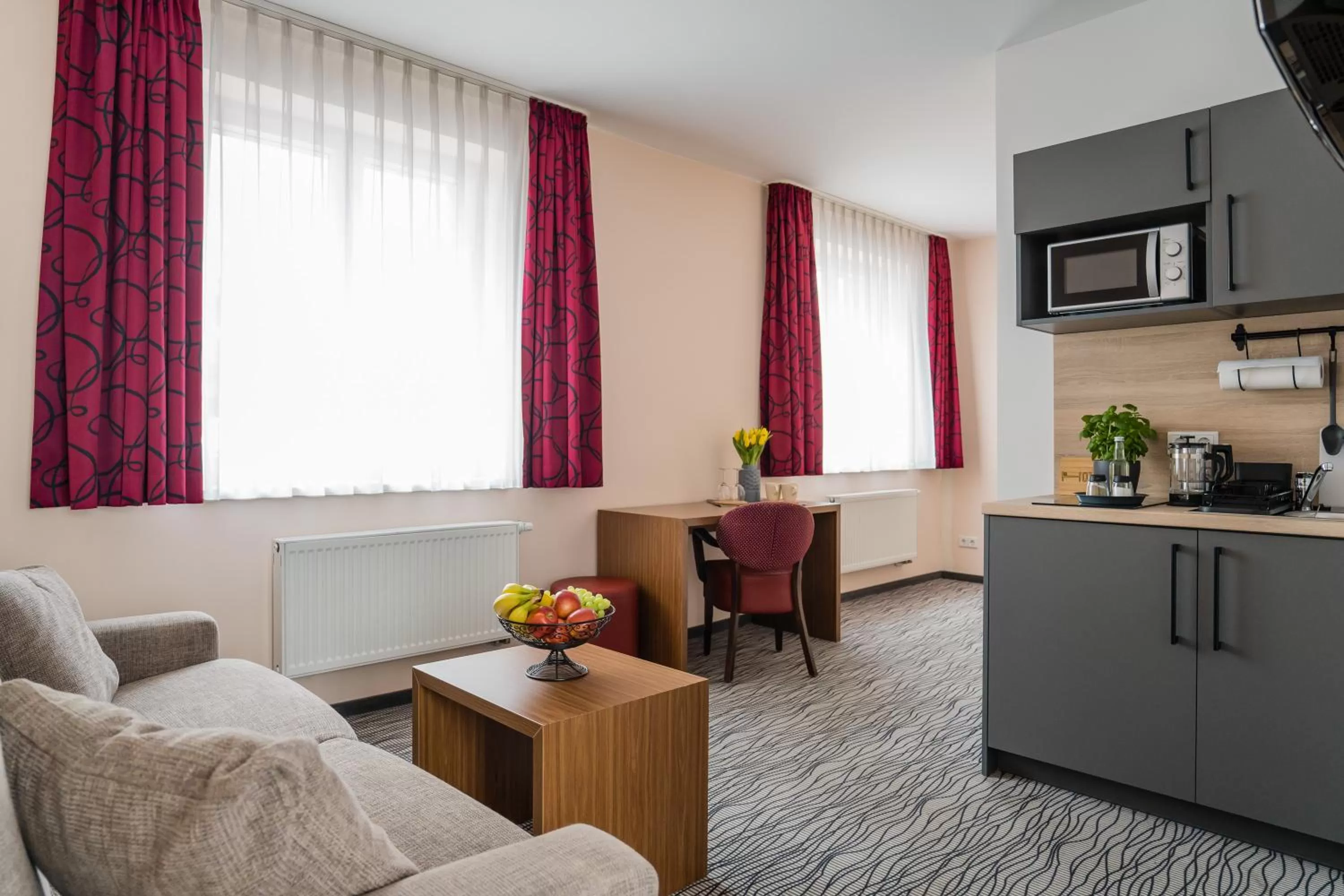 Kitchen or kitchenette in Point Hotel Apartments and Rooms