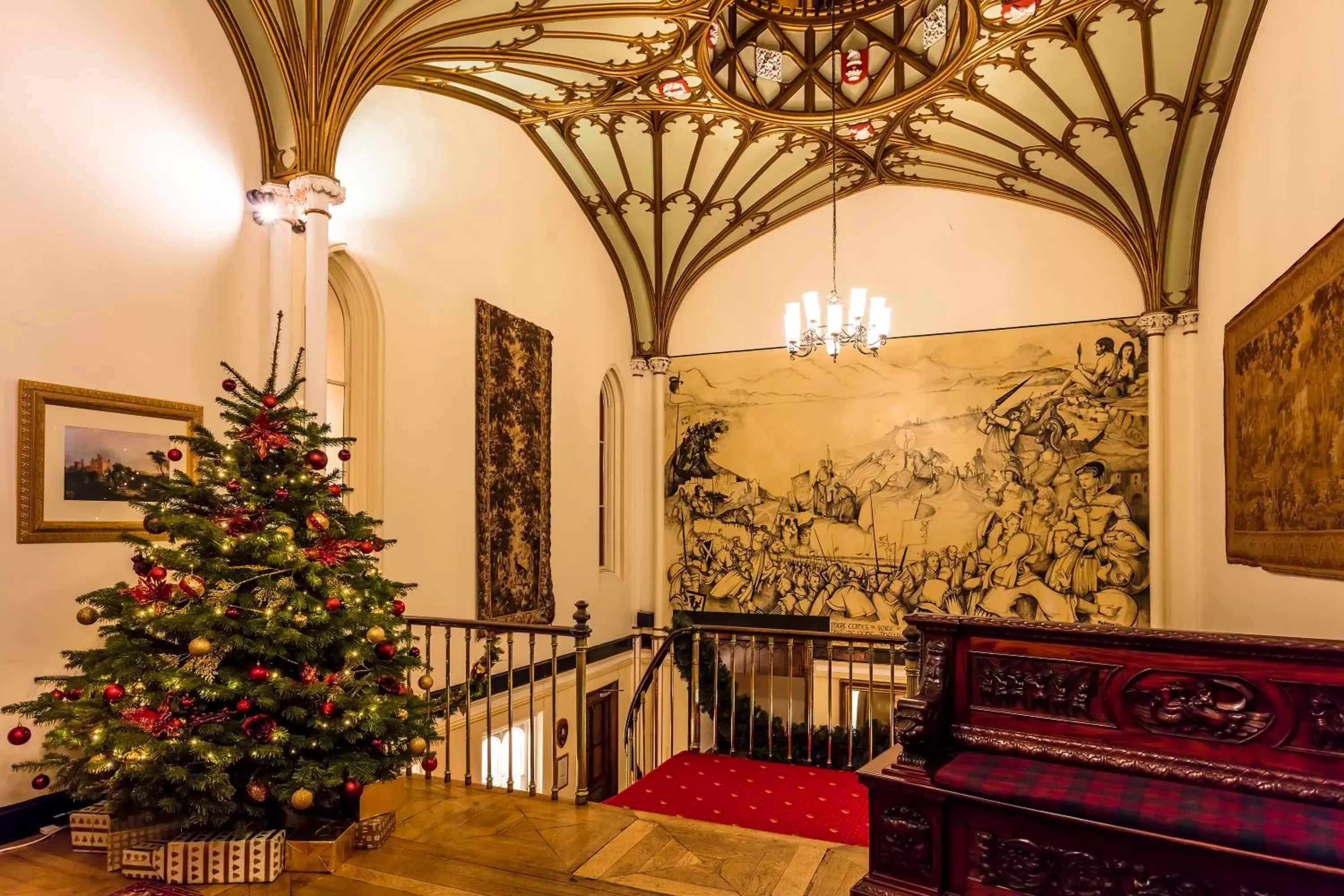 Lobby or reception in Dalhousie Castle Hotel