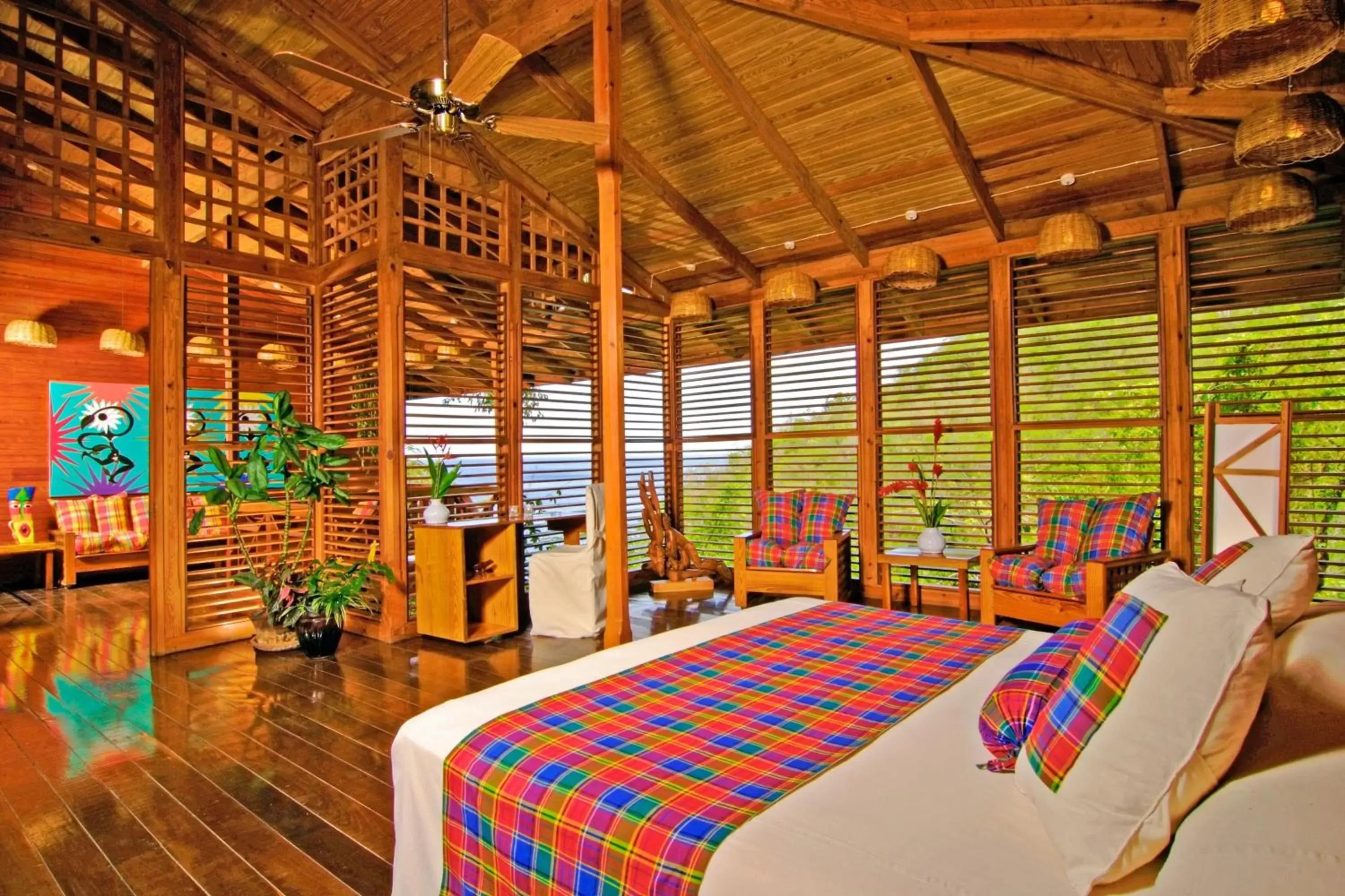 Bedroom in Anse Chastanet Resort