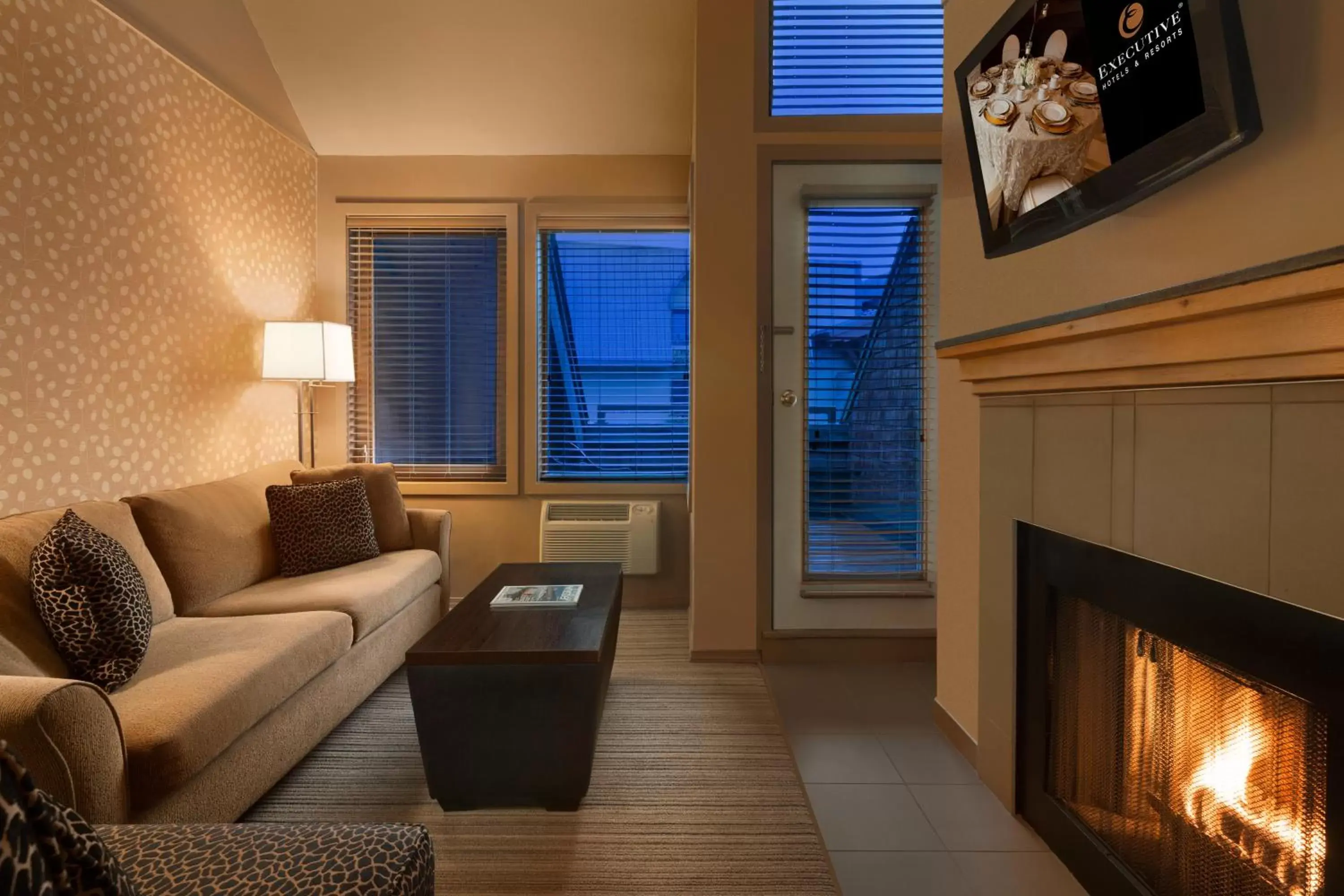 TV and multimedia, Seating Area in Executive Inn Whistler