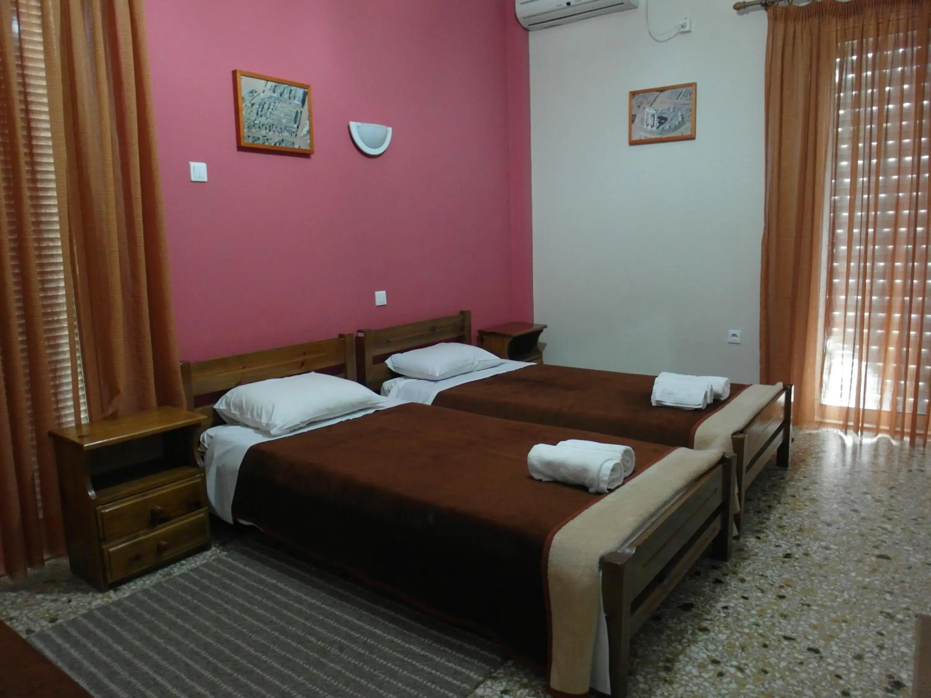 Bed in Hotel Alexandrion